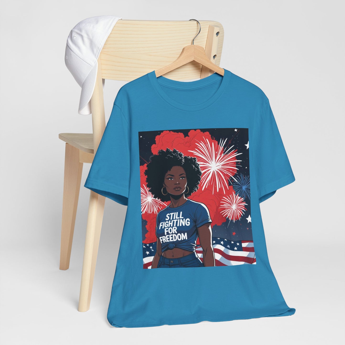 Patriotic Graphic Tee, Still Fighting for Freedom Shirt, Independence Day Outfit, Summer Casual Wear, Equality T-Shirt, Gift for Activists, 4Th of July