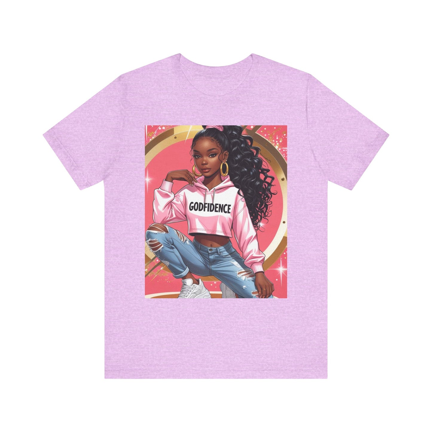 Godfidence Unisex Tee, Empowering Graphic Shirt, Casual Wear, Gift for Her, Fashionable Tees, Birthday Gift, Motivational Apparel