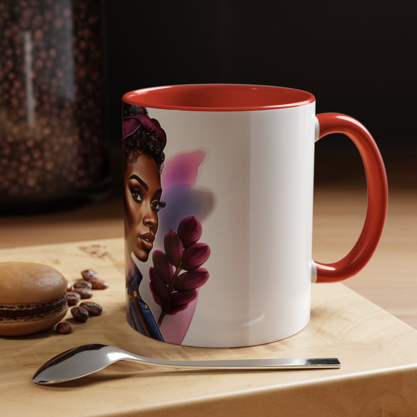 Bold Afrocentric Coffee Mug - Empowering Art for Daily Inspiration, Gift for Her, Doodle Mug, Office Decor, Unique Kitchenware