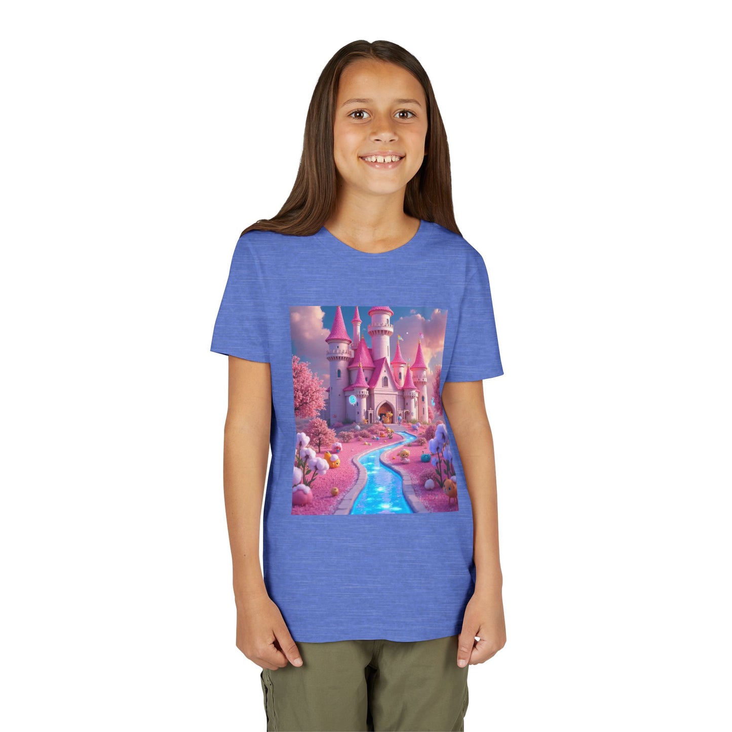 Whimsical Castle Youth Tee, Kids Shirt, Fairy Tale T-Shirt, Magical Kids Apparel, Dreamy Tee, Birthday Gift for Girls