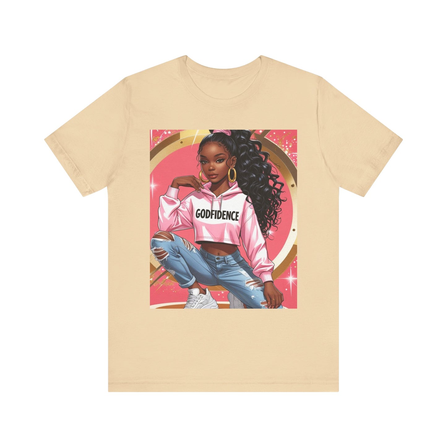 Godfidence Unisex Tee, Empowering Graphic Shirt, Casual Wear, Gift for Her, Fashionable Tees, Birthday Gift, Motivational Apparel