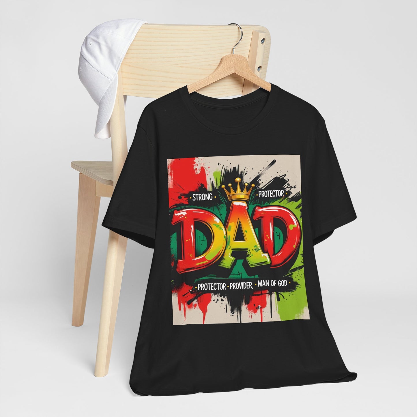 Strong Protector Dad Tee, Father's Day Gift, Dad T-Shirt, Spiritual Dad Shirt, Family Streetwear, Casual Gift for Him