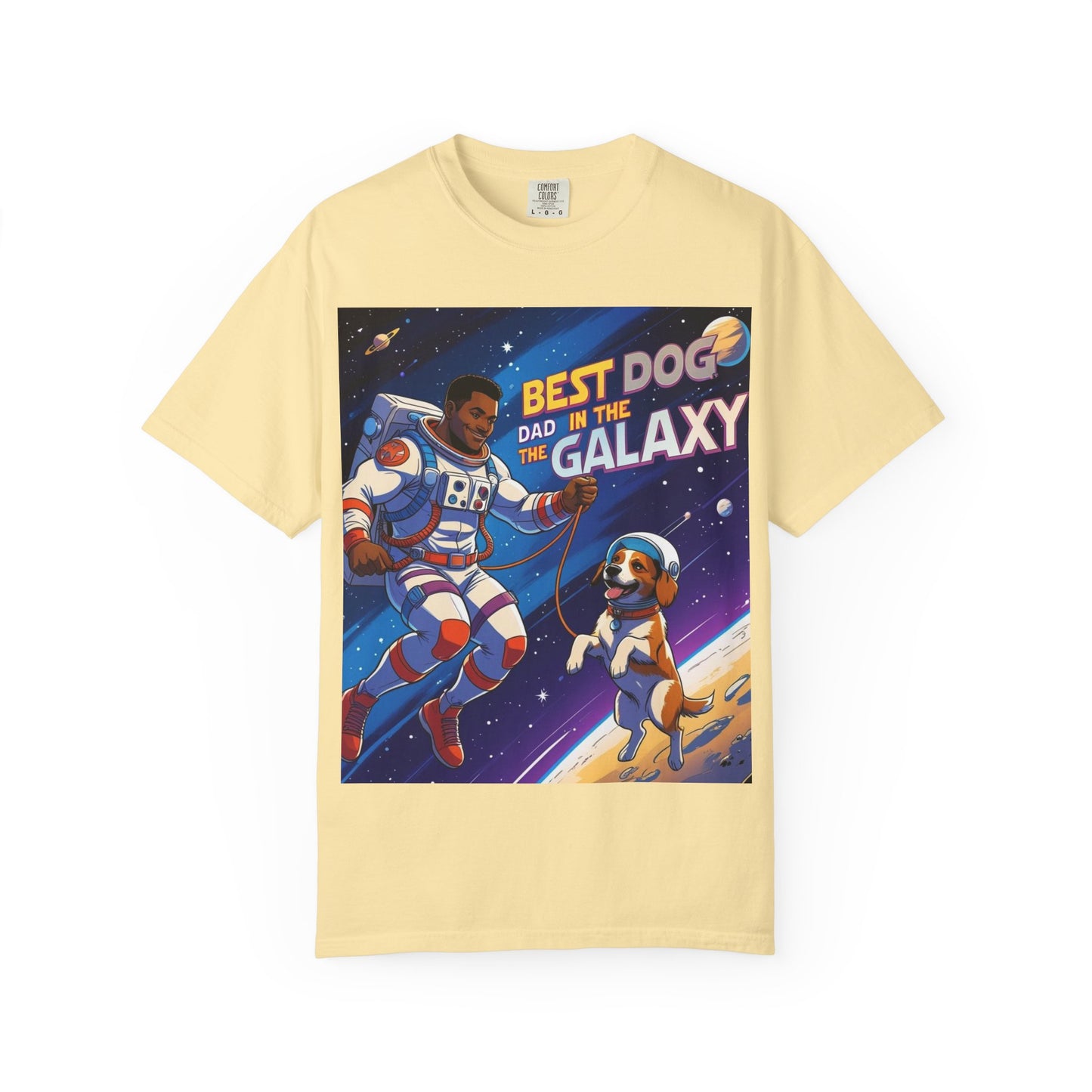 Best Dog Dad in the Galaxy T-Shirt, Unisex Space-Themed Tee, Dog Lover Gift, Father's Day Shirt, Gift for Dog Dads, Galaxy Graphic Tee