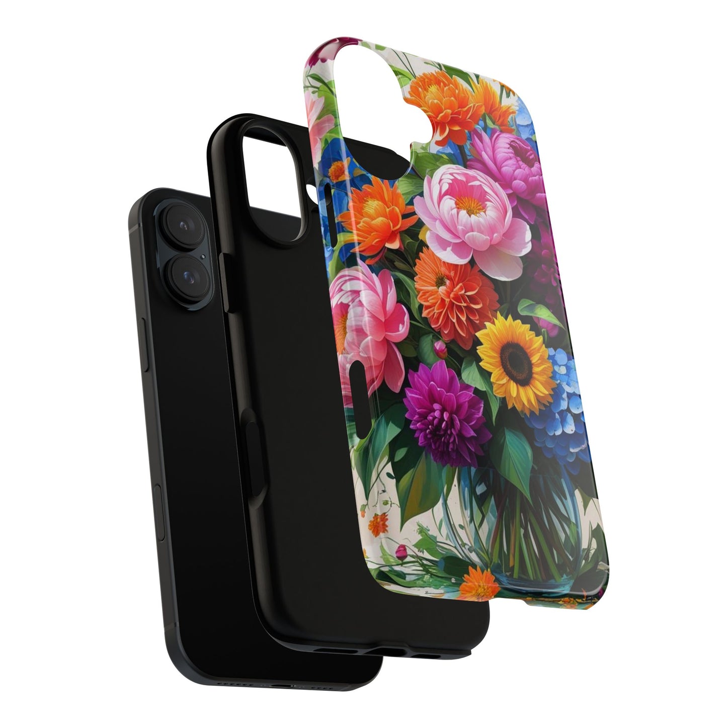 Floral Phone Case - Vibrant Flower Design, Tough Phone Cover, Gift for Her, Floral Accessories, Summer Vibes, Trendy Tech Decor