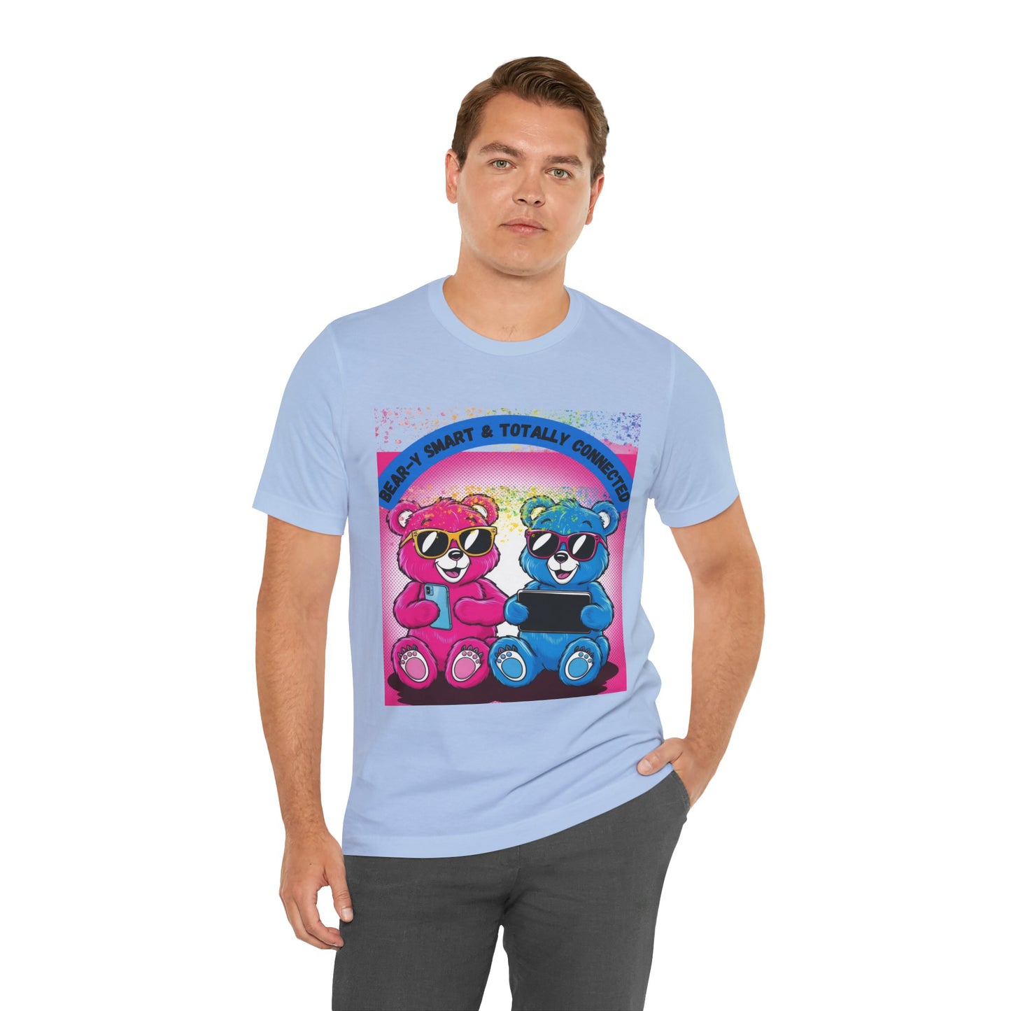 Cool Bear Graphic Tee ,Fun & Smart Unisex Short Sleeve Shirt