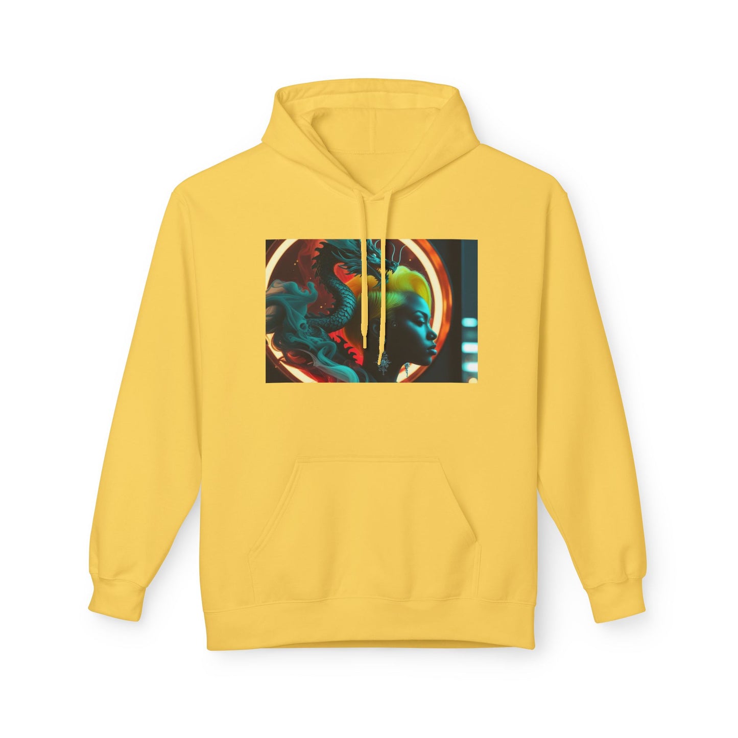 Colorful Graphic Unisex Fleece Hoodie, Cozy Layering Piece, Perfect for Casual Days, Gifts for Friends, Streetwear Essentials
