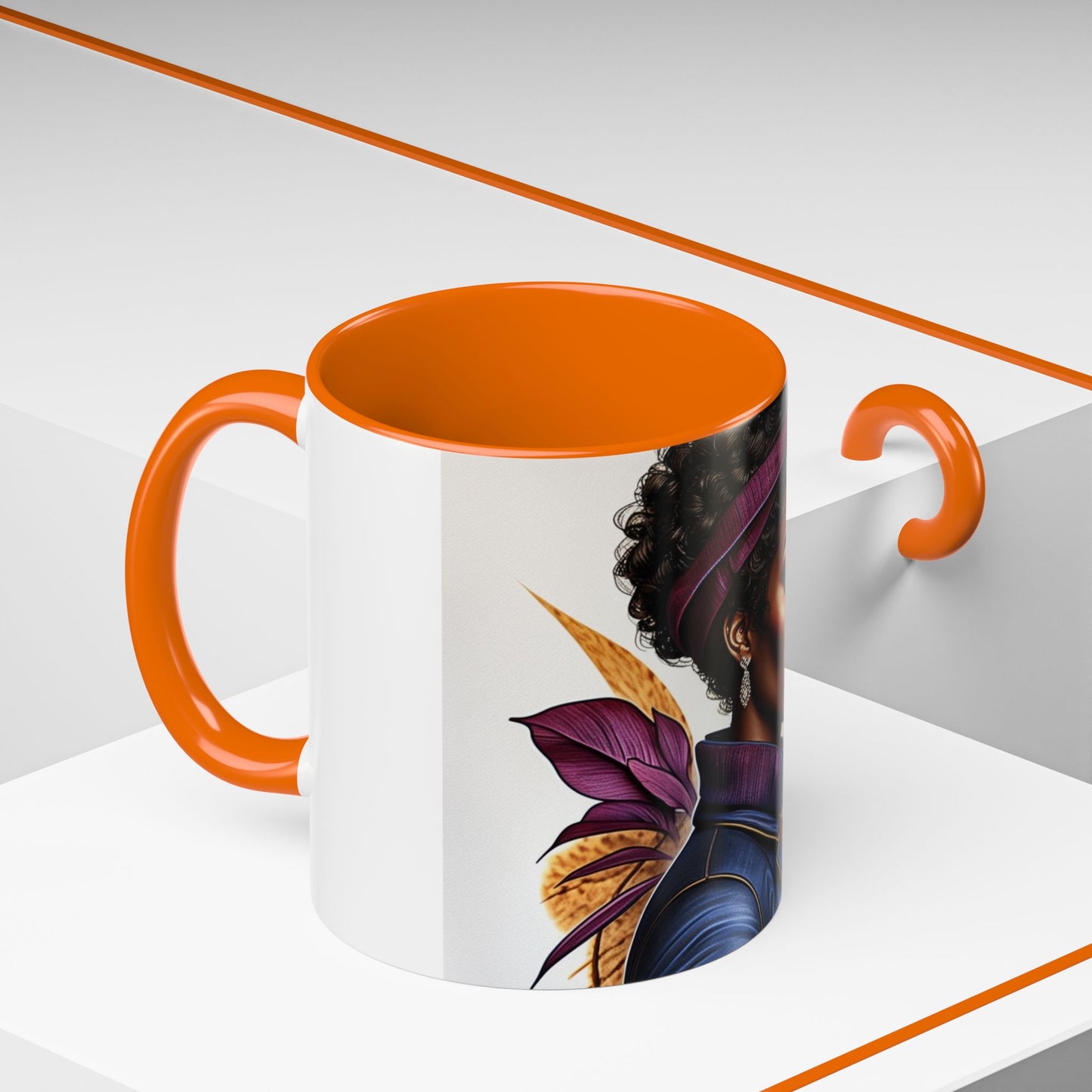 Bold Afrocentric Coffee Mug - Empowering Art for Daily Inspiration, Gift for Her, Doodle Mug, Office Decor, Unique Kitchenware