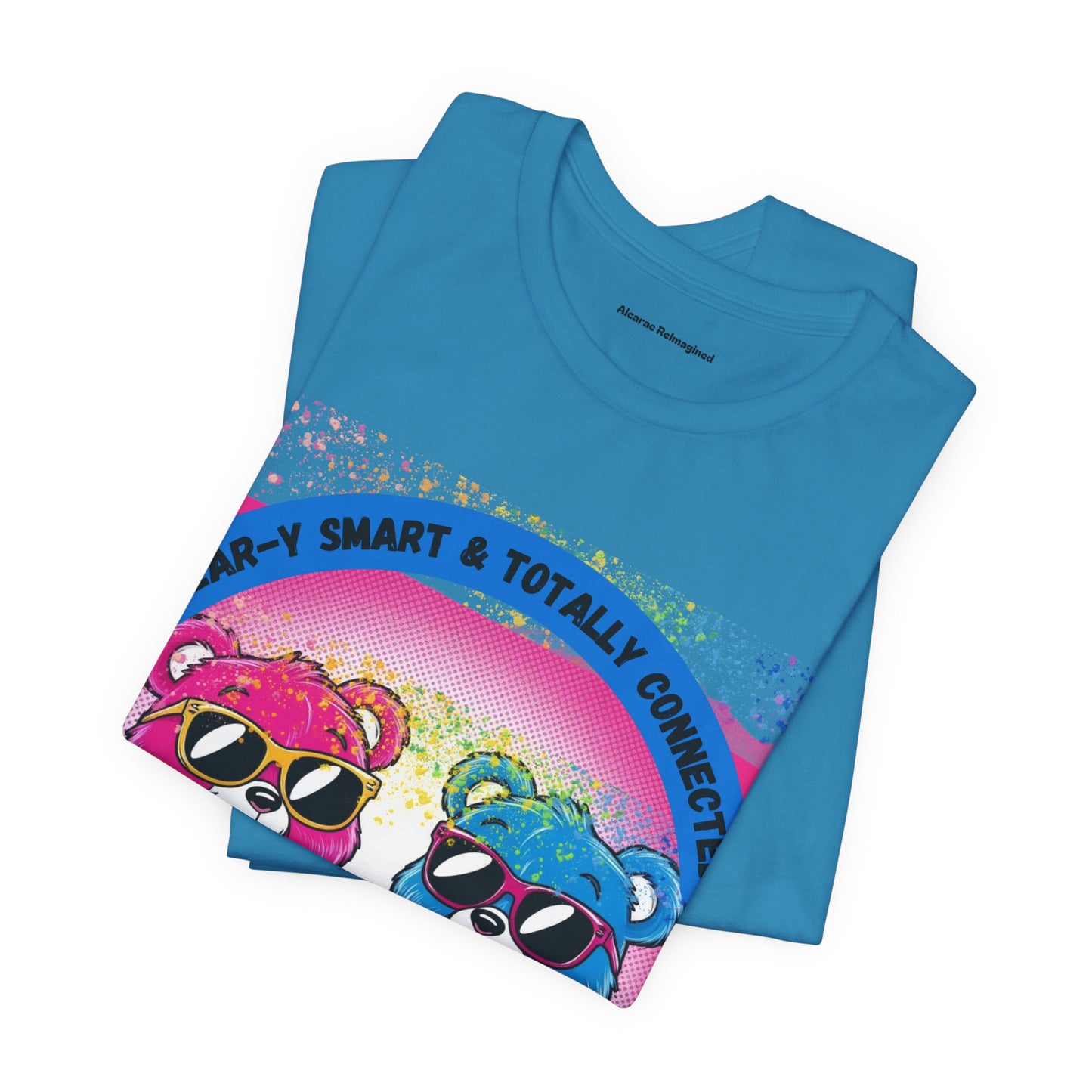 Cool Bear Graphic Tee ,Fun & Smart Unisex Short Sleeve Shirt