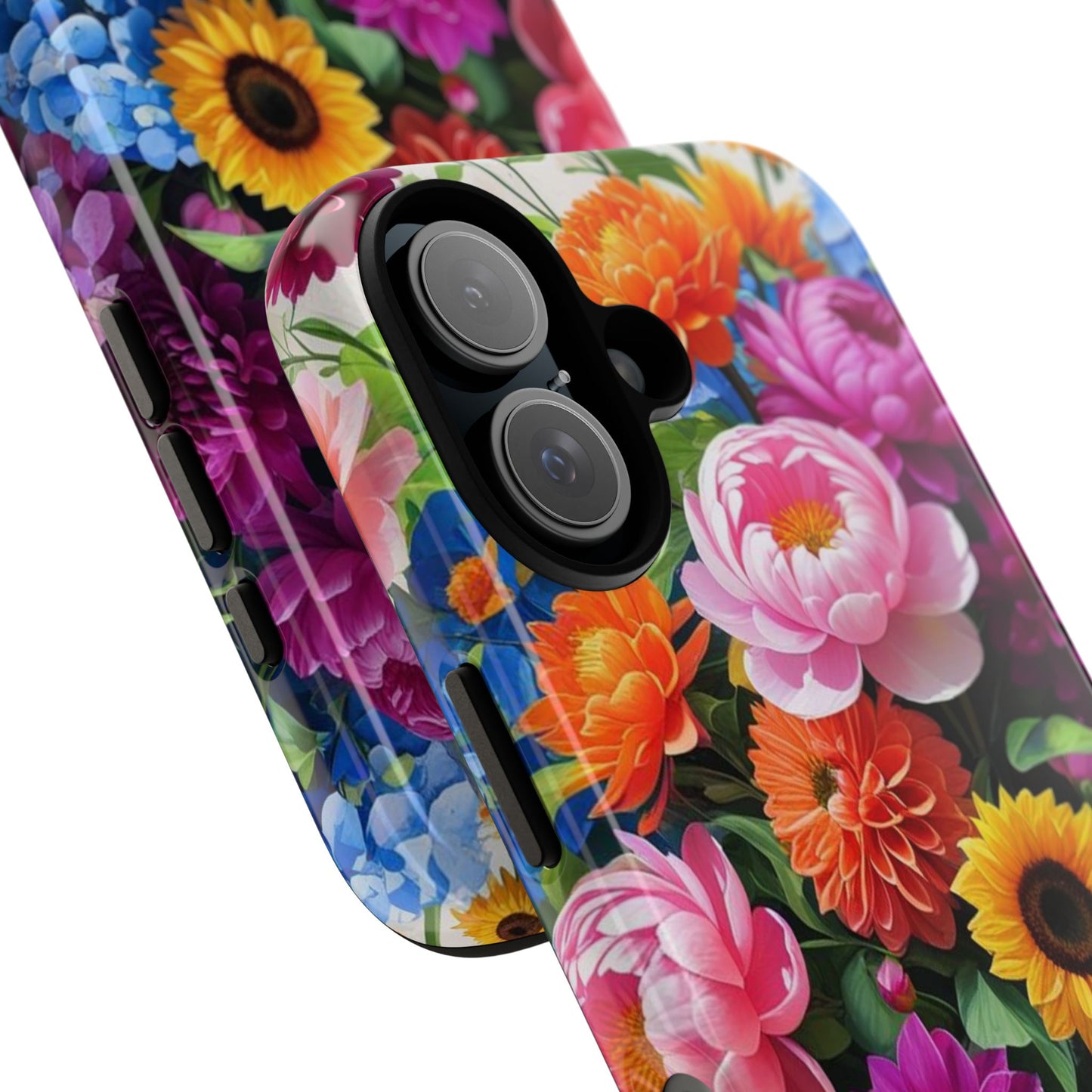 Floral Phone Case - Vibrant Flower Design, Tough Phone Cover, Gift for Her, Floral Accessories, Summer Vibes, Trendy Tech Decor
