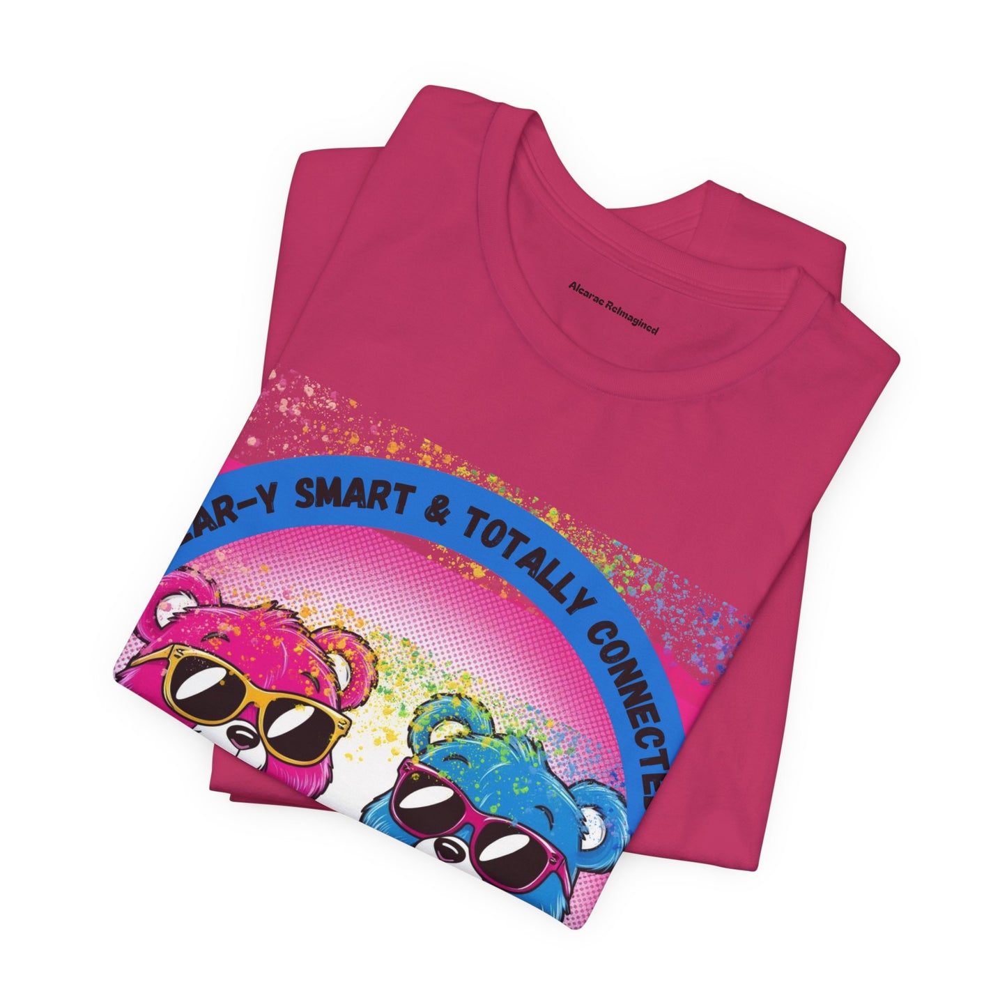 Cool Bear Graphic Tee ,Fun & Smart Unisex Short Sleeve Shirt