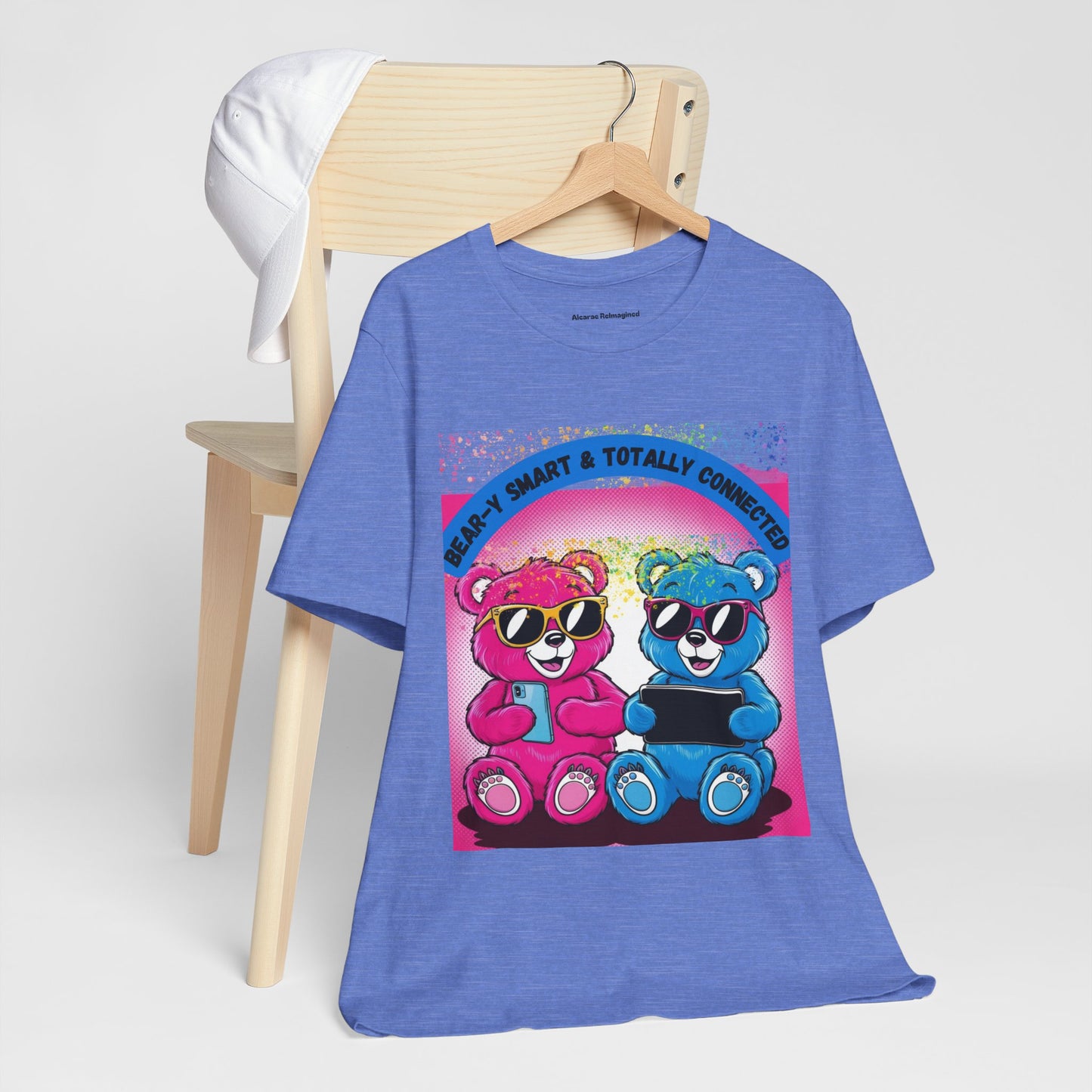 Cool Bear Graphic Tee ,Fun & Smart Unisex Short Sleeve Shirt
