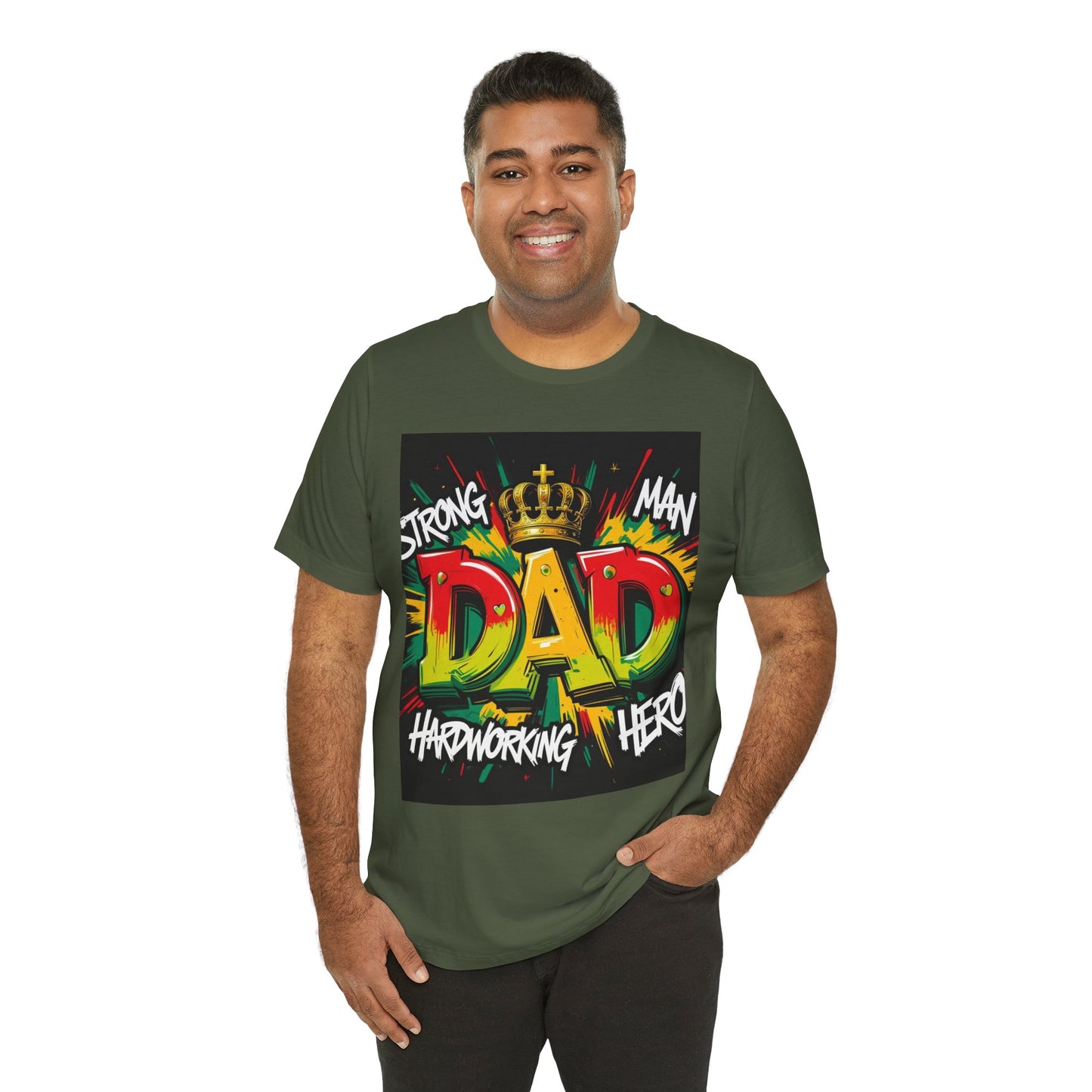 Strong Dad Graphic Tee - Perfect Father's Day Gift, Casual Summer Wear, Men's T-Shirt, Inspirational Apparel, Unique Dad Shirt