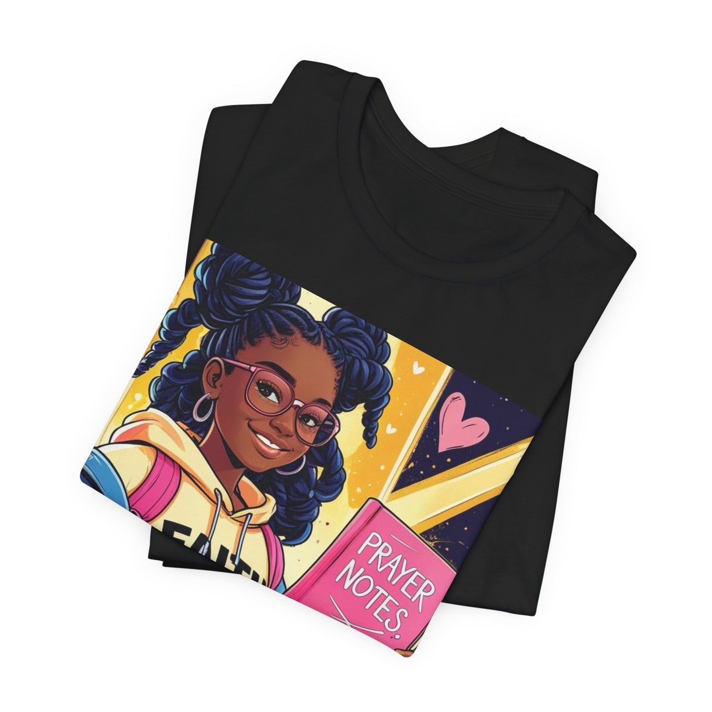 Faith Over Fear Unisex Tee - Empowering Graphic Shirt for Positivity, Inspirational Gift, Youth Apparel, Prayer Notes Design, Teen, Women