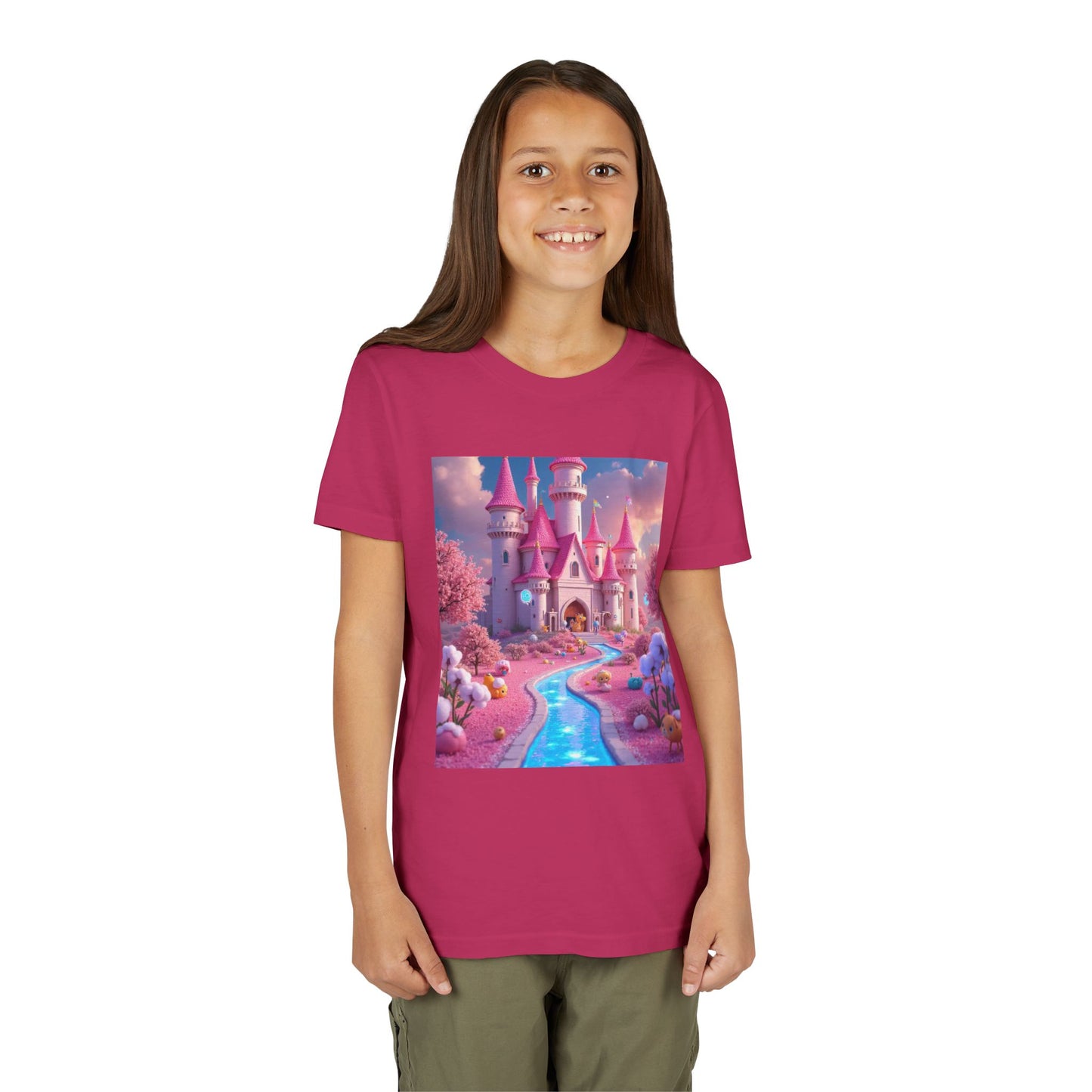 Whimsical Castle Youth Tee, Kids Shirt, Fairy Tale T-Shirt, Magical Kids Apparel, Dreamy Tee, Birthday Gift for Girls