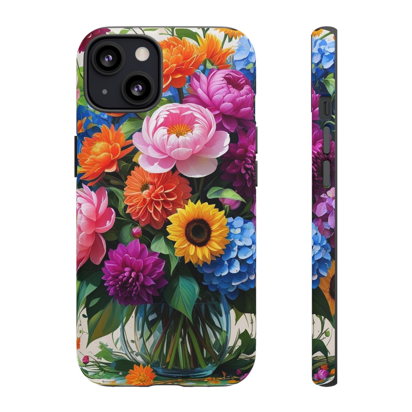 Floral Phone Case - Vibrant Flower Design, Tough Phone Cover, Gift for Her, Floral Accessories, Summer Vibes, Trendy Tech Decor