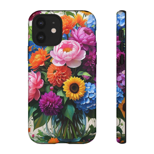 Floral Phone Case - Vibrant Flower Design, Tough Phone Cover, Gift for Her, Floral Accessories, Summer Vibes, Trendy Tech Decor