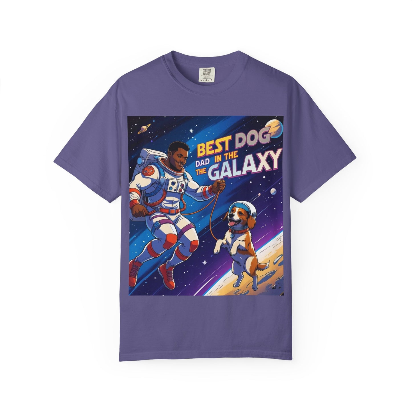 Best Dog Dad in the Galaxy T-Shirt, Unisex Space-Themed Tee, Dog Lover Gift, Father's Day Shirt, Gift for Dog Dads, Galaxy Graphic Tee