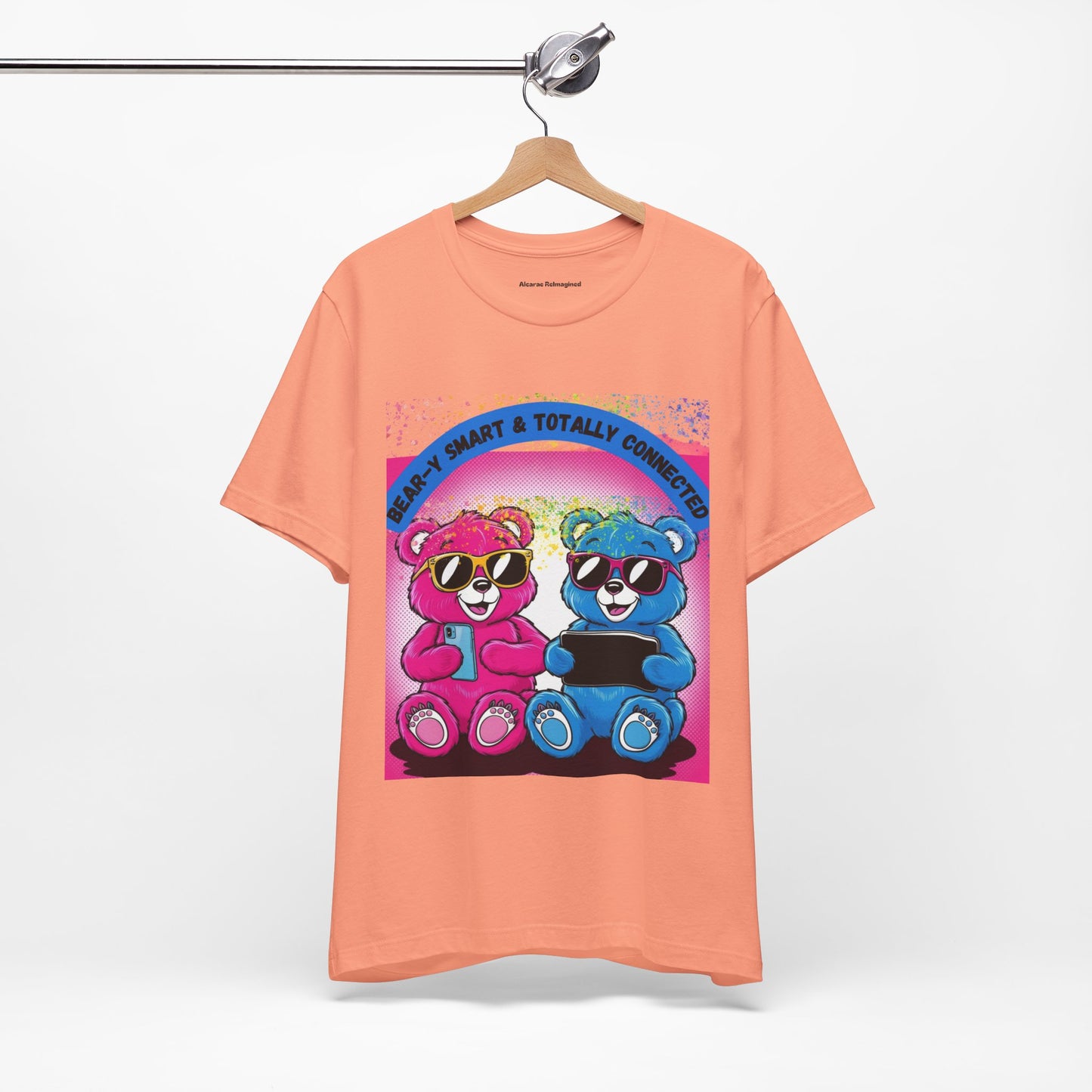 Cool Bear Graphic Tee ,Fun & Smart Unisex Short Sleeve Shirt