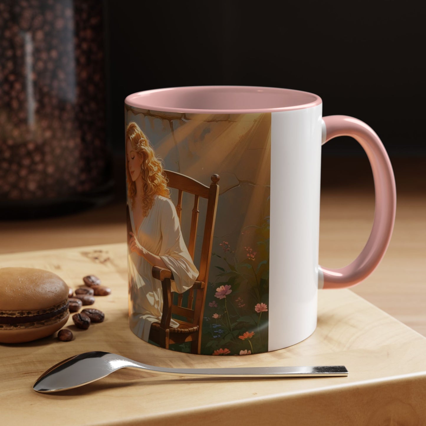 Accent Coffee Mug with Inspirational Design, Cozy Gift for Readers, Perfect for Relaxation, Home Decor, Warm Beverage Lover