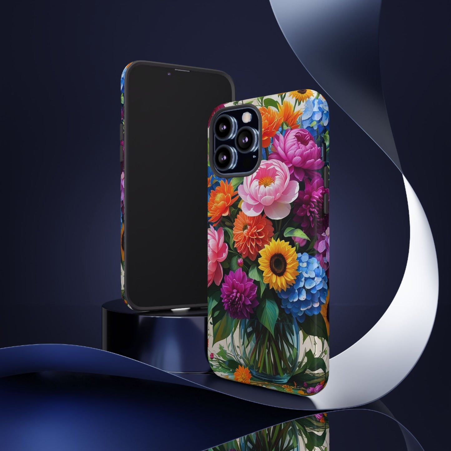 Floral Phone Case - Vibrant Flower Design, Tough Phone Cover, Gift for Her, Floral Accessories, Summer Vibes, Trendy Tech Decor