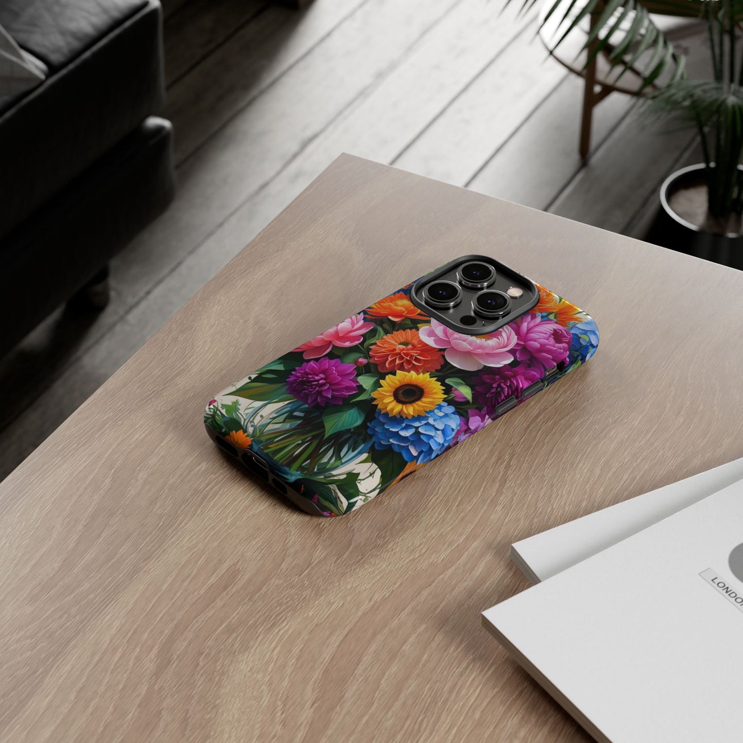 Floral Phone Case - Vibrant Flower Design, Tough Phone Cover, Gift for Her, Floral Accessories, Summer Vibes, Trendy Tech Decor