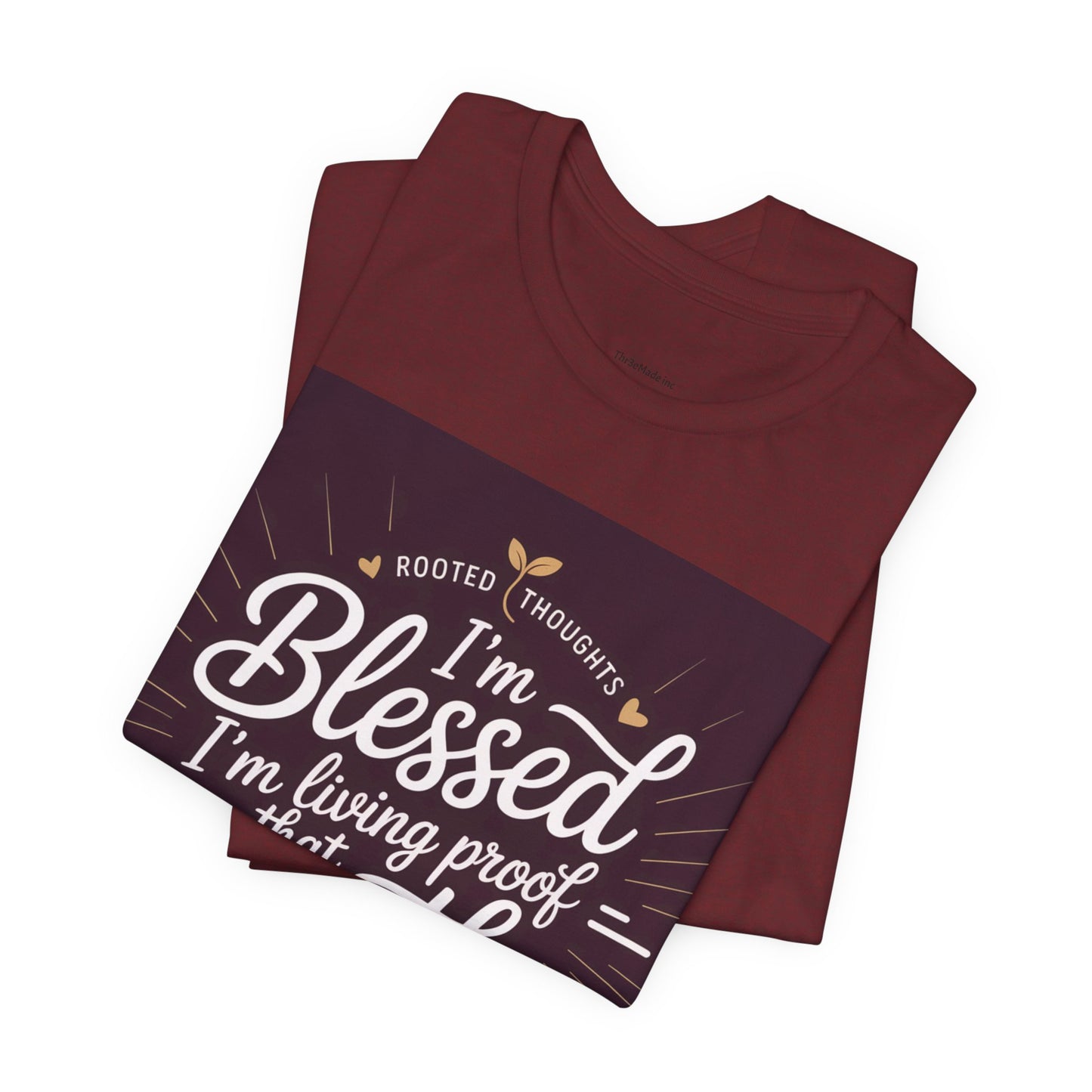 Unisex Growth Proof Tee - I'm Blessed, Inspirational Shirt, Motivational Gift, Spiritual Apparel, Positive Vibes, Everyday Wear