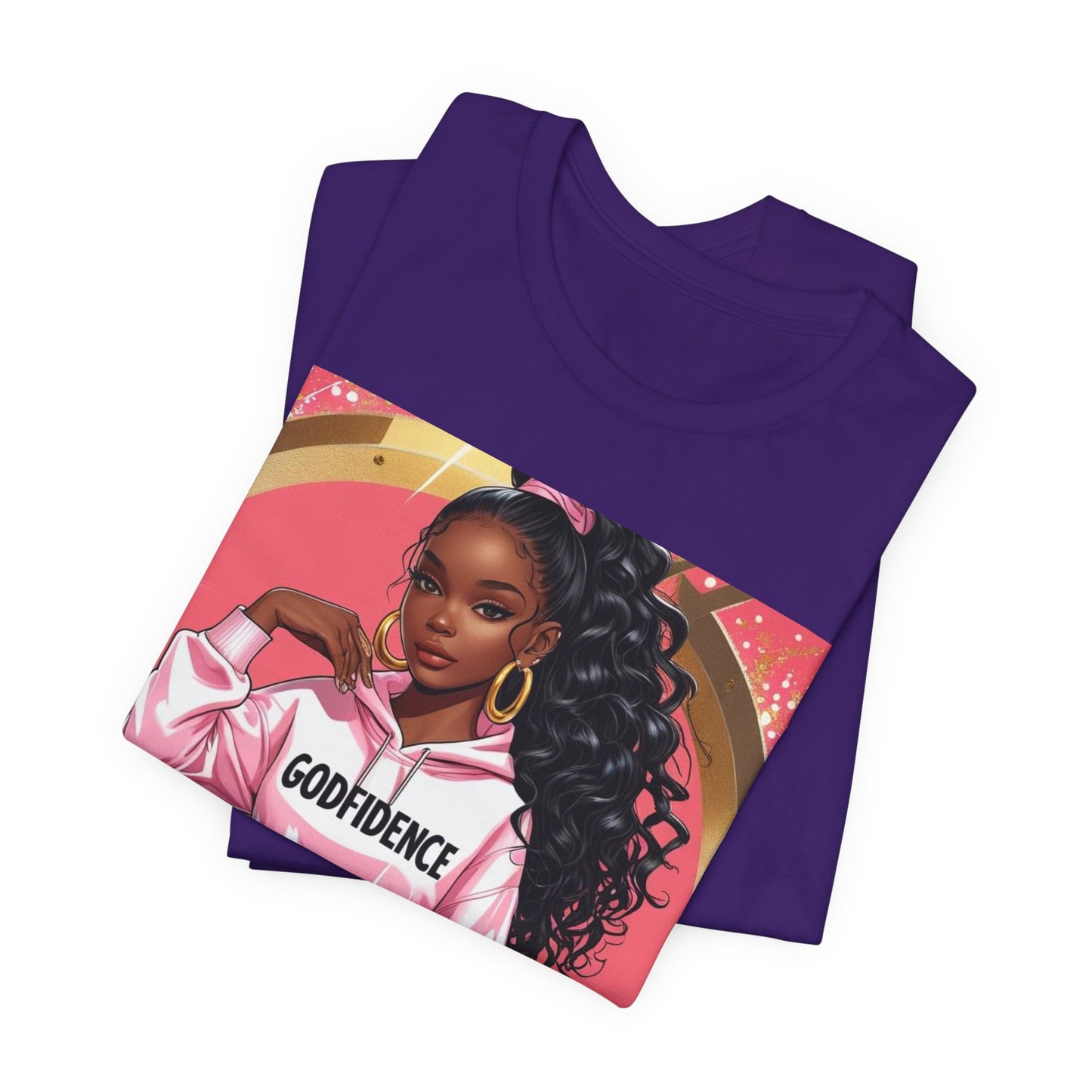 Godfidence Unisex Tee, Empowering Graphic Shirt, Casual Wear, Gift for Her, Fashionable Tees, Birthday Gift, Motivational Apparel