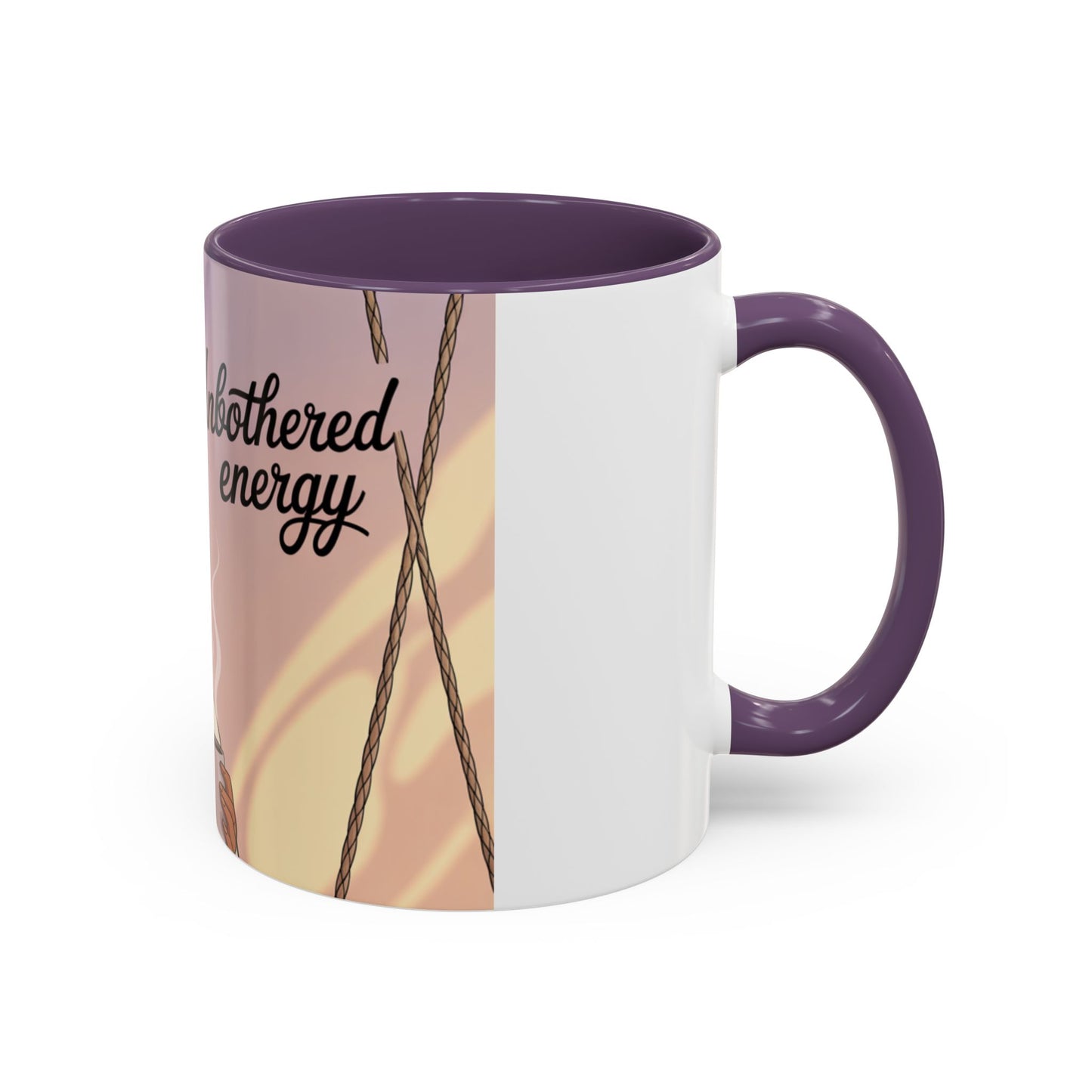 Chic Coffee Mug with Unbothered Energy Design, Trendy Mug for Coffee Lovers, Gift for Friends, Inspirational Mug, Everyday Use