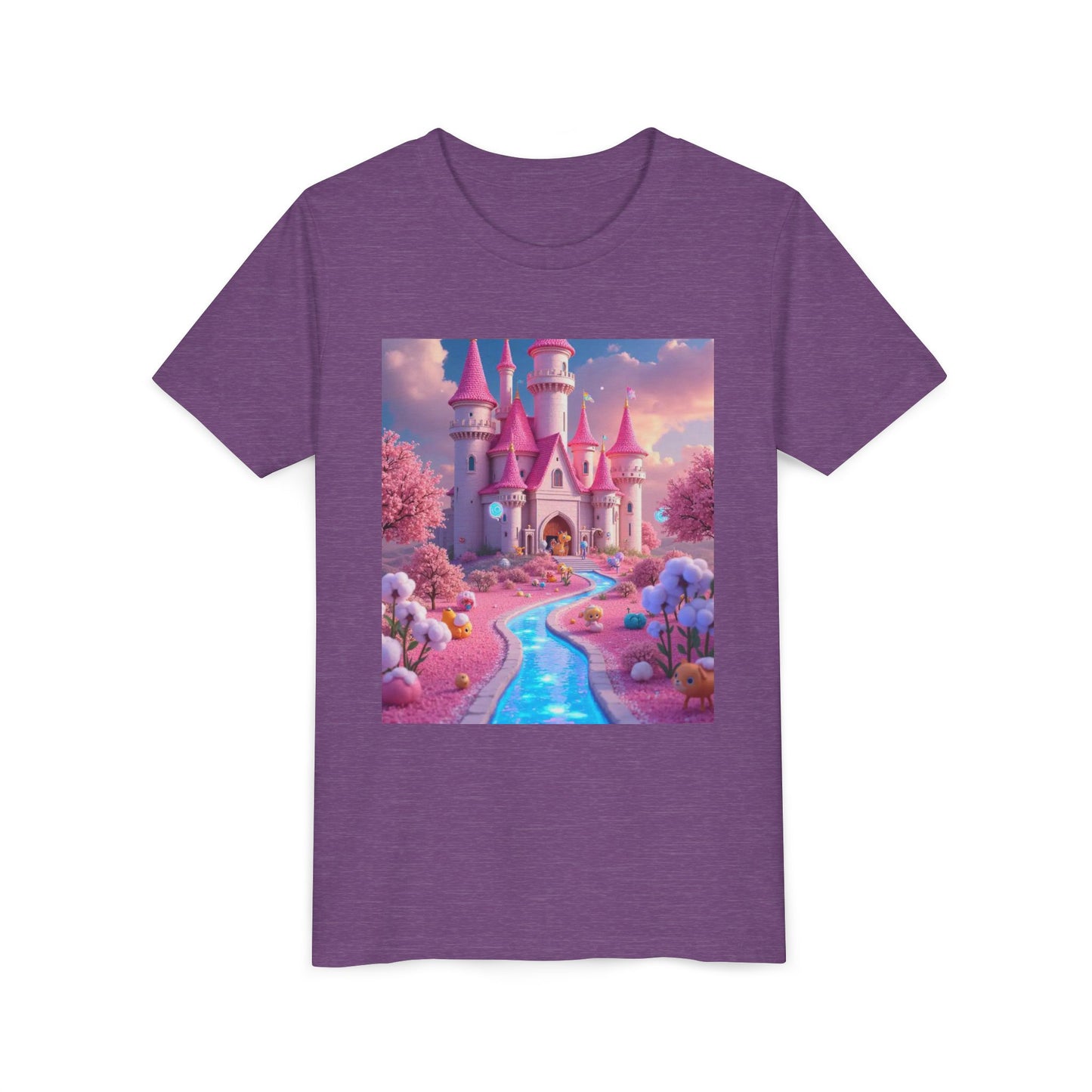 Whimsical Castle Youth Tee, Kids Shirt, Fairy Tale T-Shirt, Magical Kids Apparel, Dreamy Tee, Birthday Gift for Girls