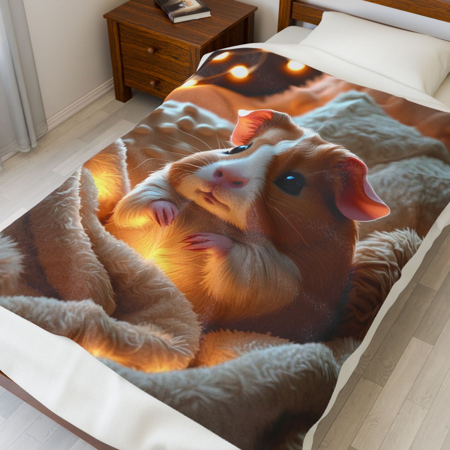 Cozy Guinea Pig Plush Blanket, Warm Fleece Blanket, Cute Pet Design Throw, Soft Home Decor, Ideal Gift for Animal Lovers