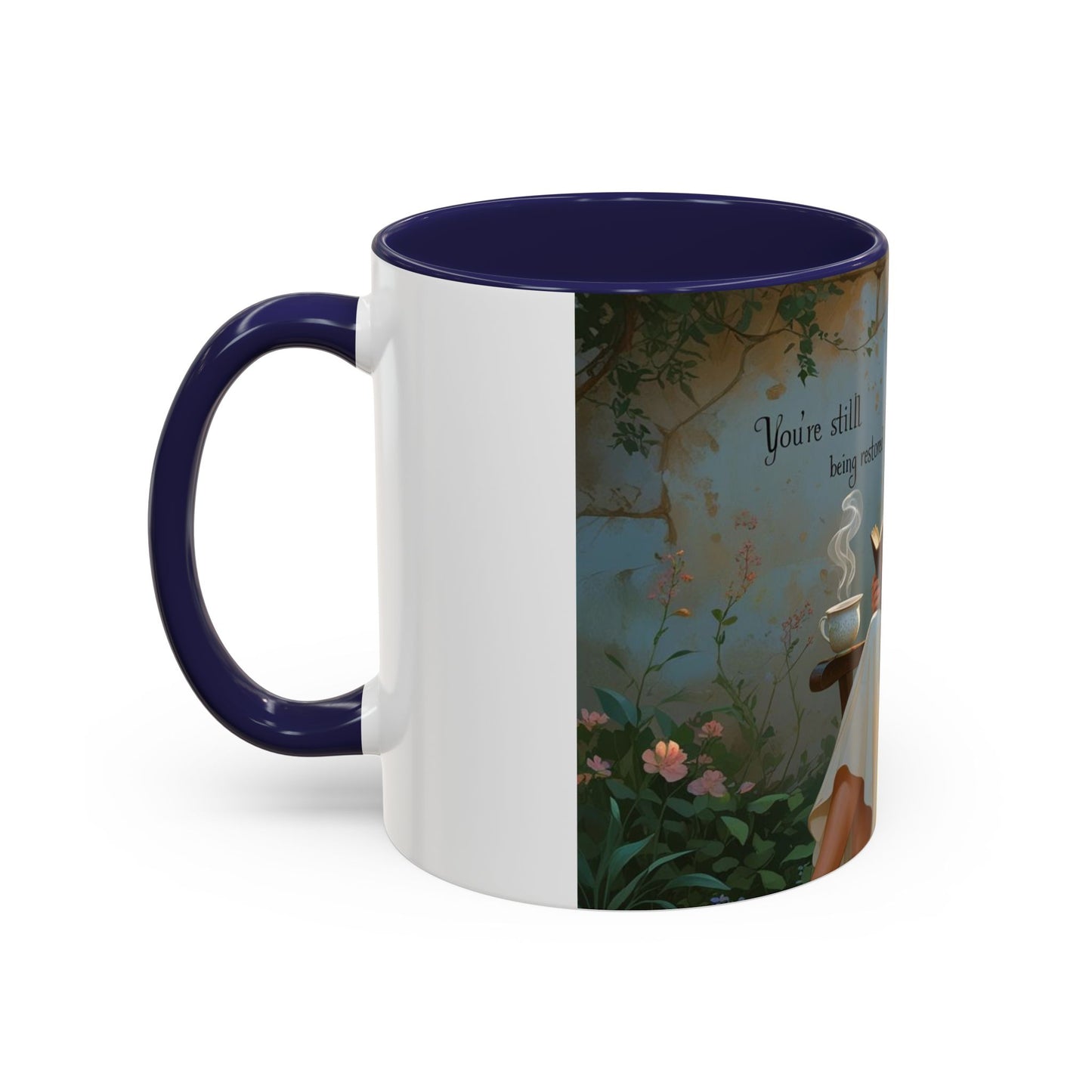 Accent Coffee Mug with Inspirational Design, Cozy Gift for Readers, Perfect for Relaxation, Home Decor, Warm Beverage Lover