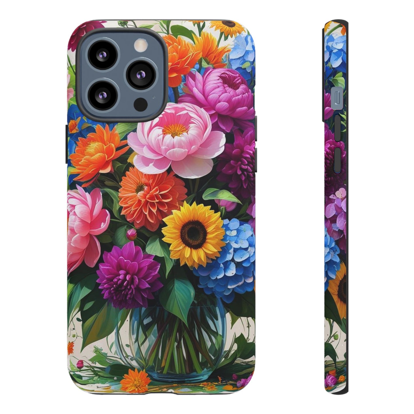 Floral Phone Case - Vibrant Flower Design, Tough Phone Cover, Gift for Her, Floral Accessories, Summer Vibes, Trendy Tech Decor