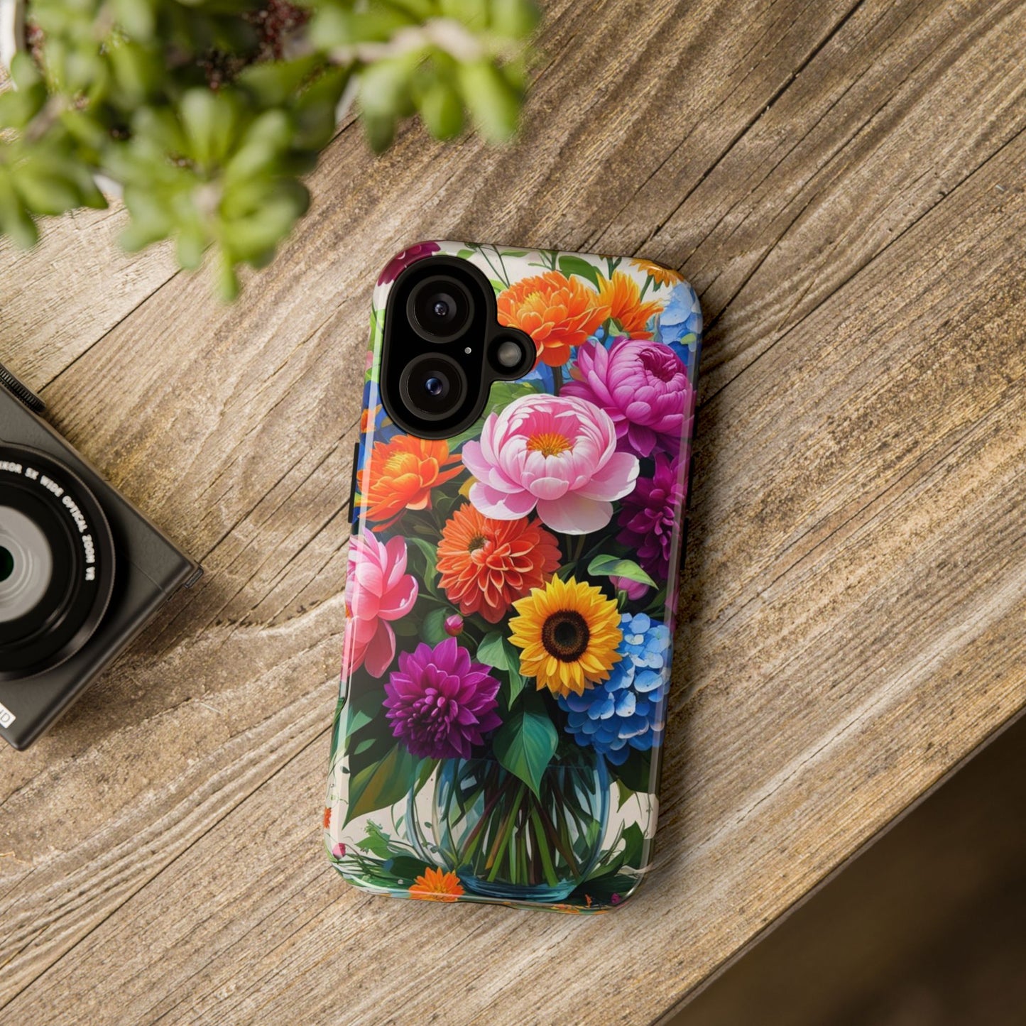 Floral Phone Case - Vibrant Flower Design, Tough Phone Cover, Gift for Her, Floral Accessories, Summer Vibes, Trendy Tech Decor