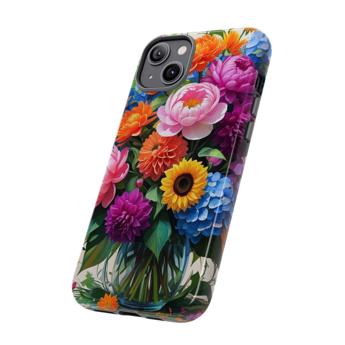 Floral Phone Case - Vibrant Flower Design, Tough Phone Cover, Gift for Her, Floral Accessories, Summer Vibes, Trendy Tech Decor