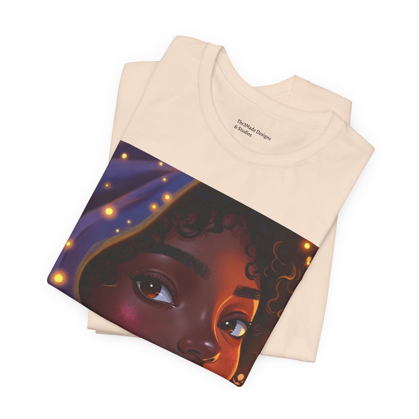 Magic Glow Art Tee, Unisex Short Sleeve Shirt, Artistic Graphic T-Shirt, Boho Style Tee, Casual Wear, Gift for Art Lovers