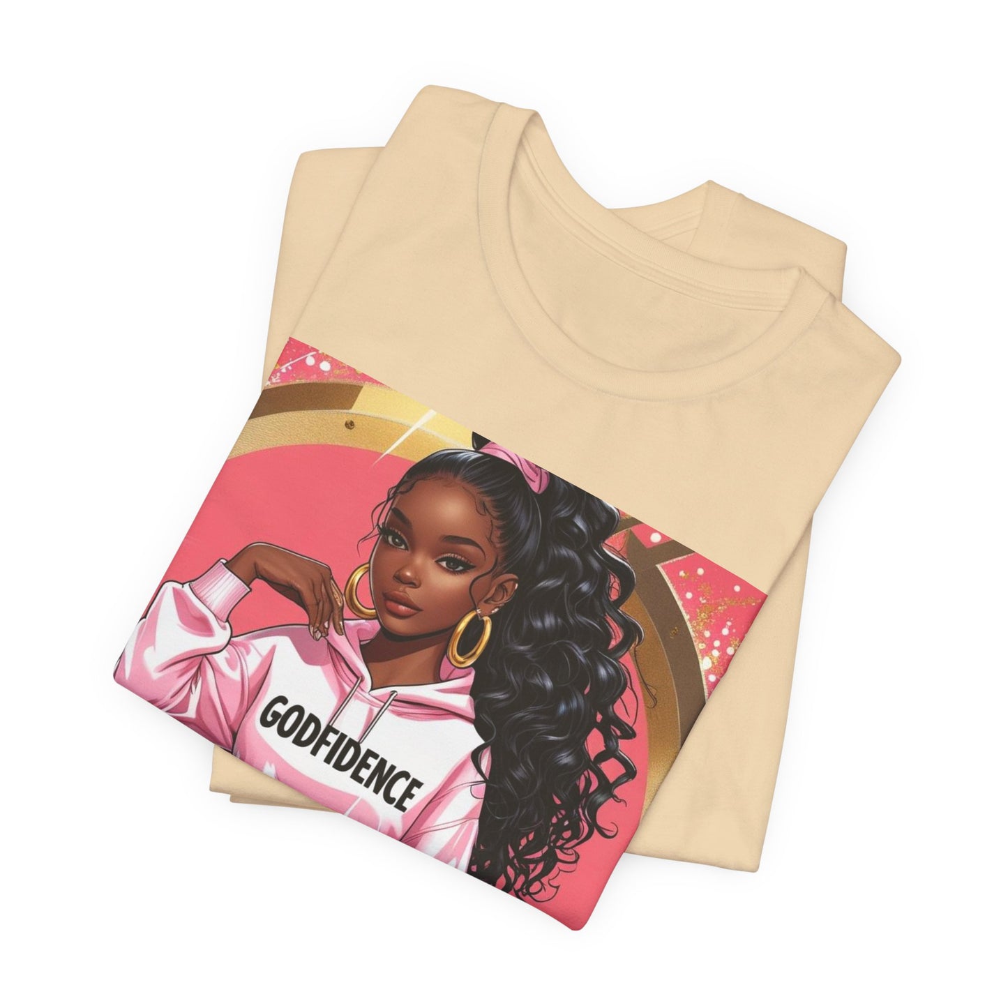Godfidence Unisex Tee, Empowering Graphic Shirt, Casual Wear, Gift for Her, Fashionable Tees, Birthday Gift, Motivational Apparel