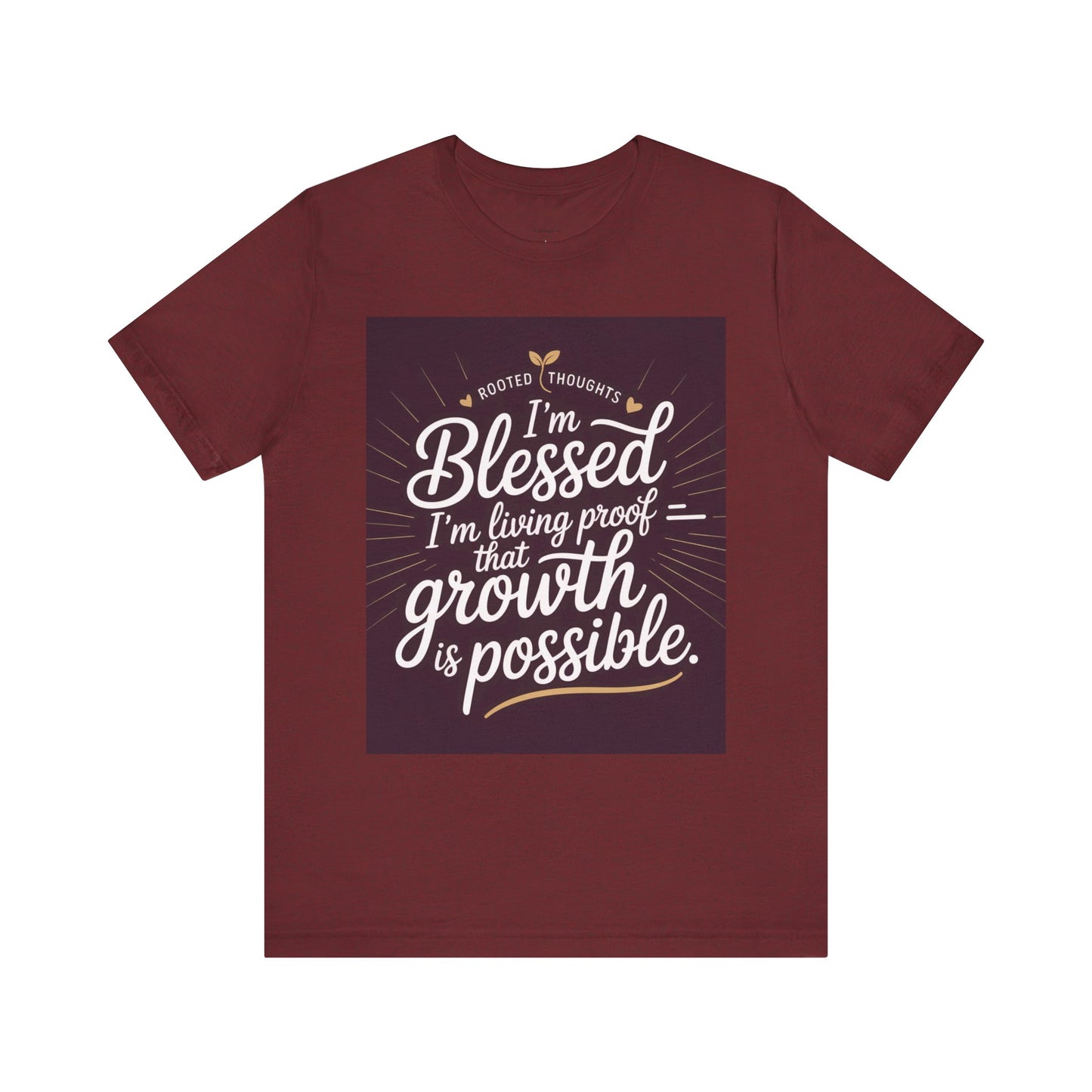 Unisex Growth Proof Tee - I'm Blessed, Inspirational Shirt, Motivational Gift, Spiritual Apparel, Positive Vibes, Everyday Wear