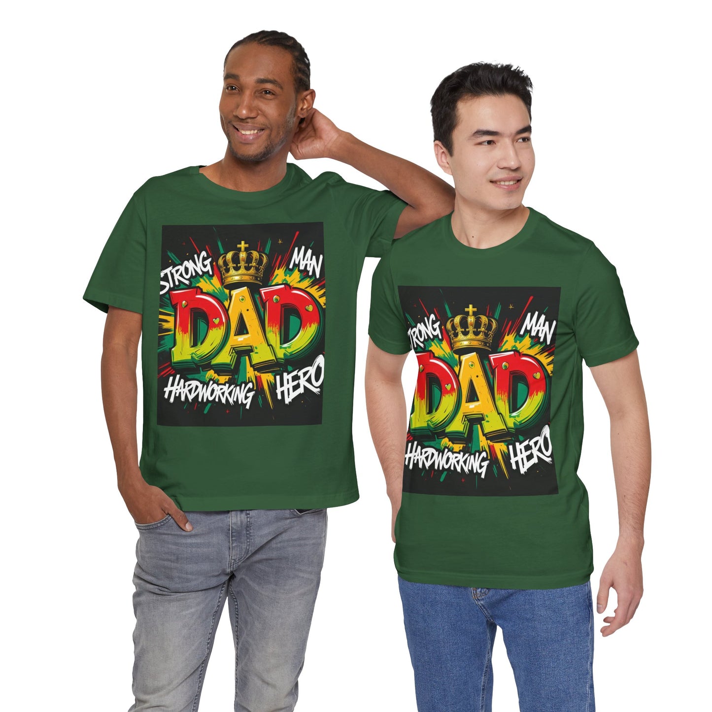 Strong Dad Graphic Tee - Perfect Father's Day Gift, Casual Summer Wear, Men's T-Shirt, Inspirational Apparel, Unique Dad Shirt