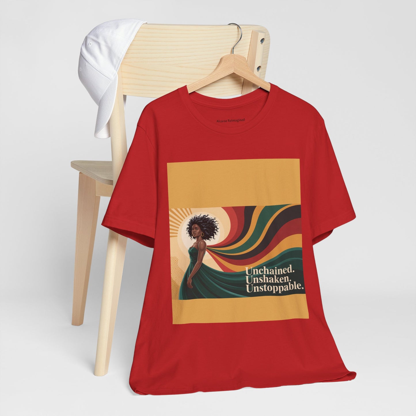 Unisex Inspirational Graphic Tee - Unchained, Unshaken, Unstoppable,