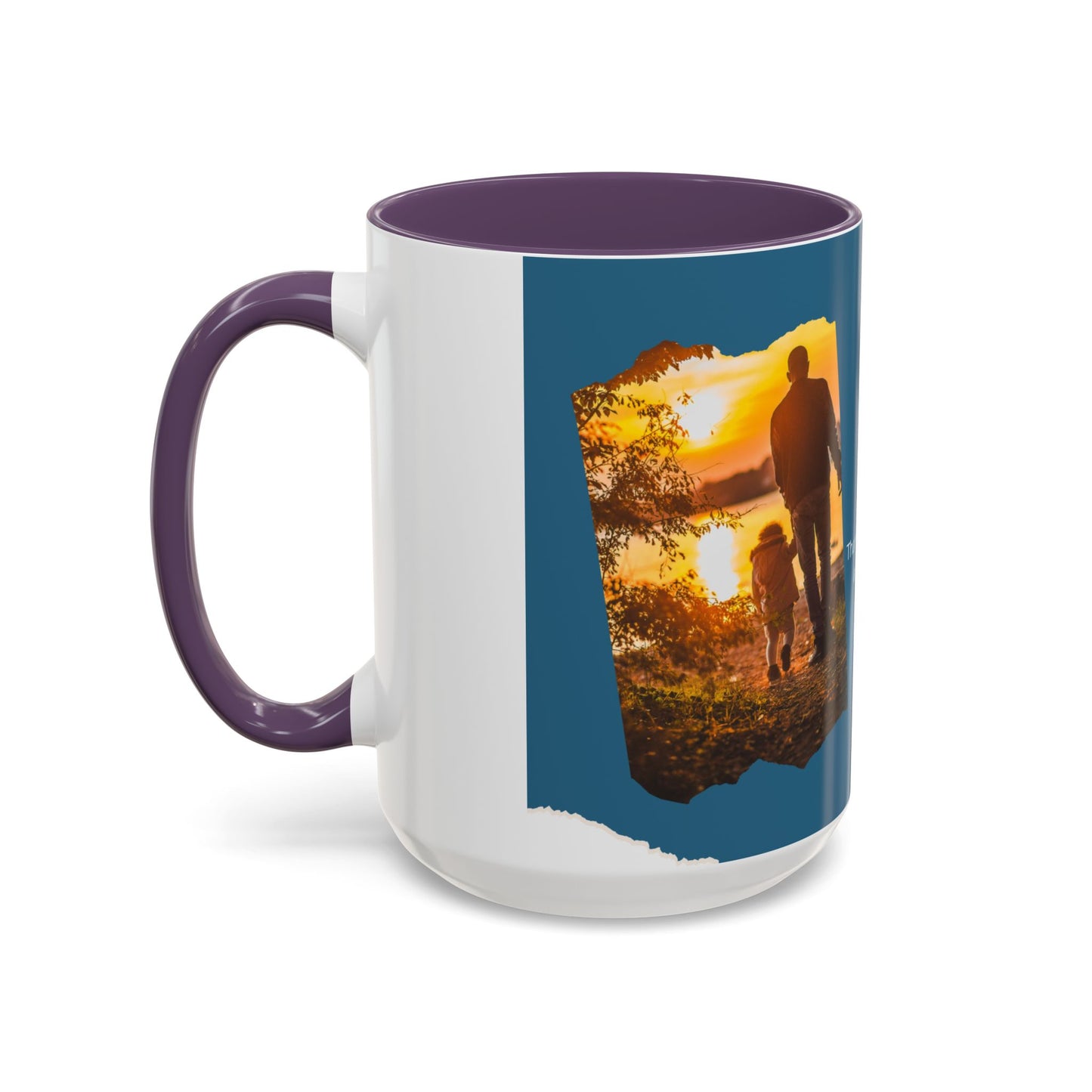 Dad's Love Accent Coffee Mug, Inspirational Dad Mug, Father's Day Gift, Personalized Coffee Cup, Unique Gift for Dad, Family Reminder