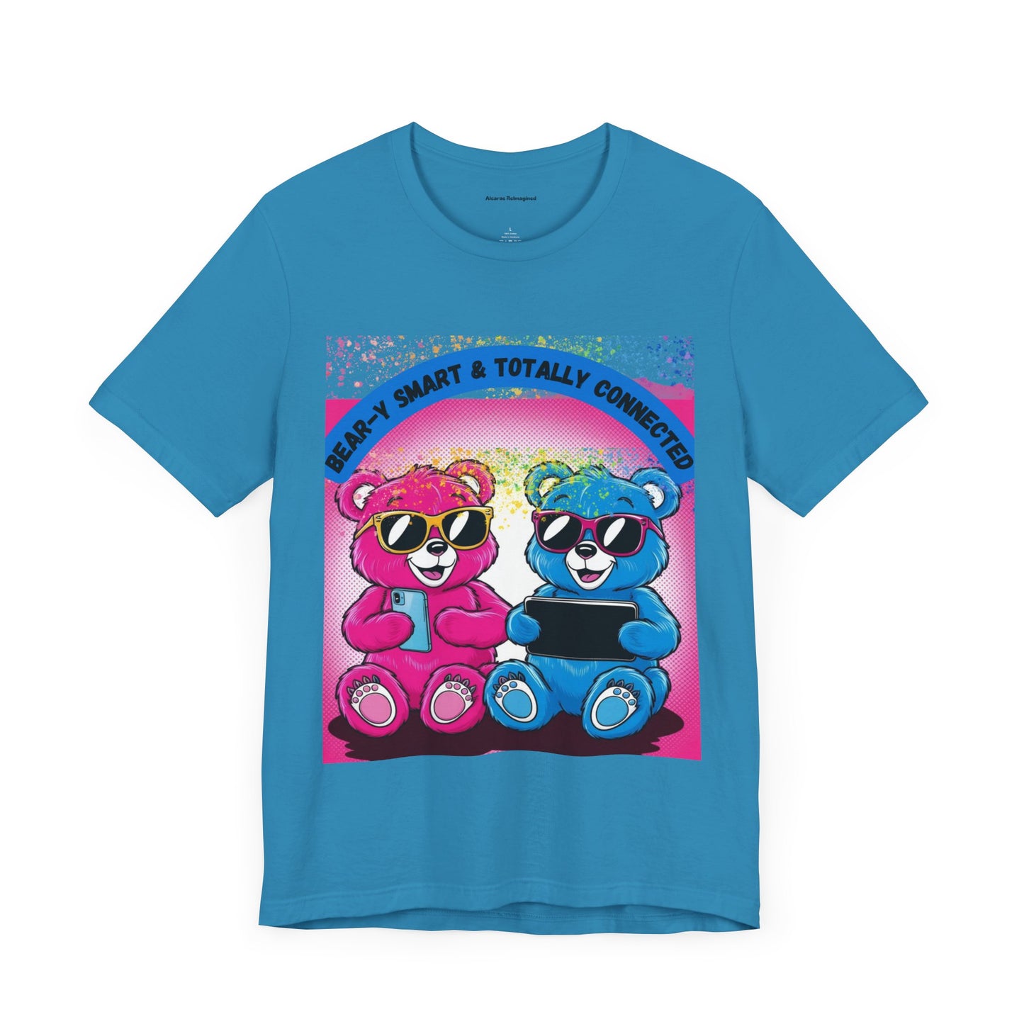 Cool Bear Graphic Tee ,Fun & Smart Unisex Short Sleeve Shirt