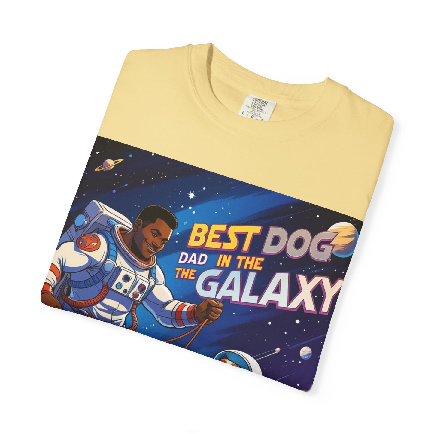 Best Dog Dad in the Galaxy T-Shirt, Unisex Space-Themed Tee, Dog Lover Gift, Father's Day Shirt, Gift for Dog Dads, Galaxy Graphic Tee