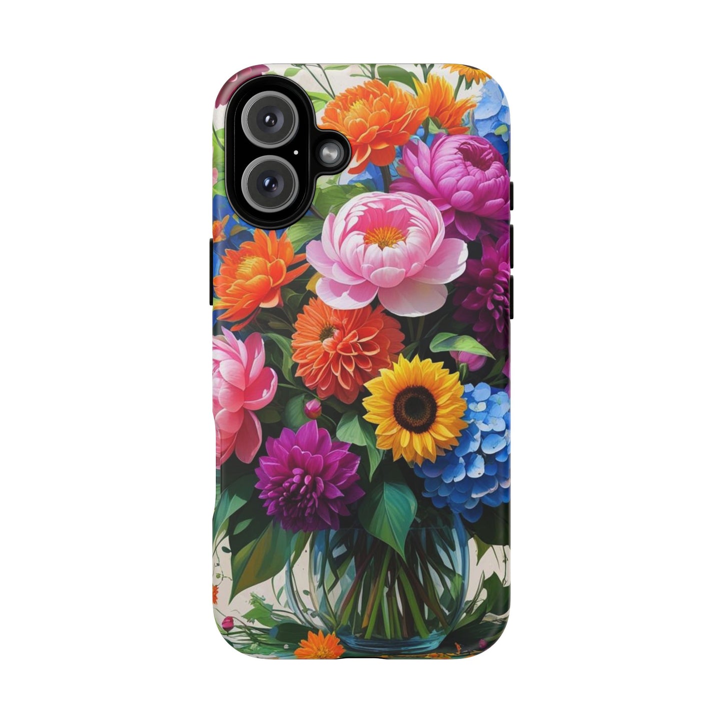 Floral Phone Case - Vibrant Flower Design, Tough Phone Cover, Gift for Her, Floral Accessories, Summer Vibes, Trendy Tech Decor