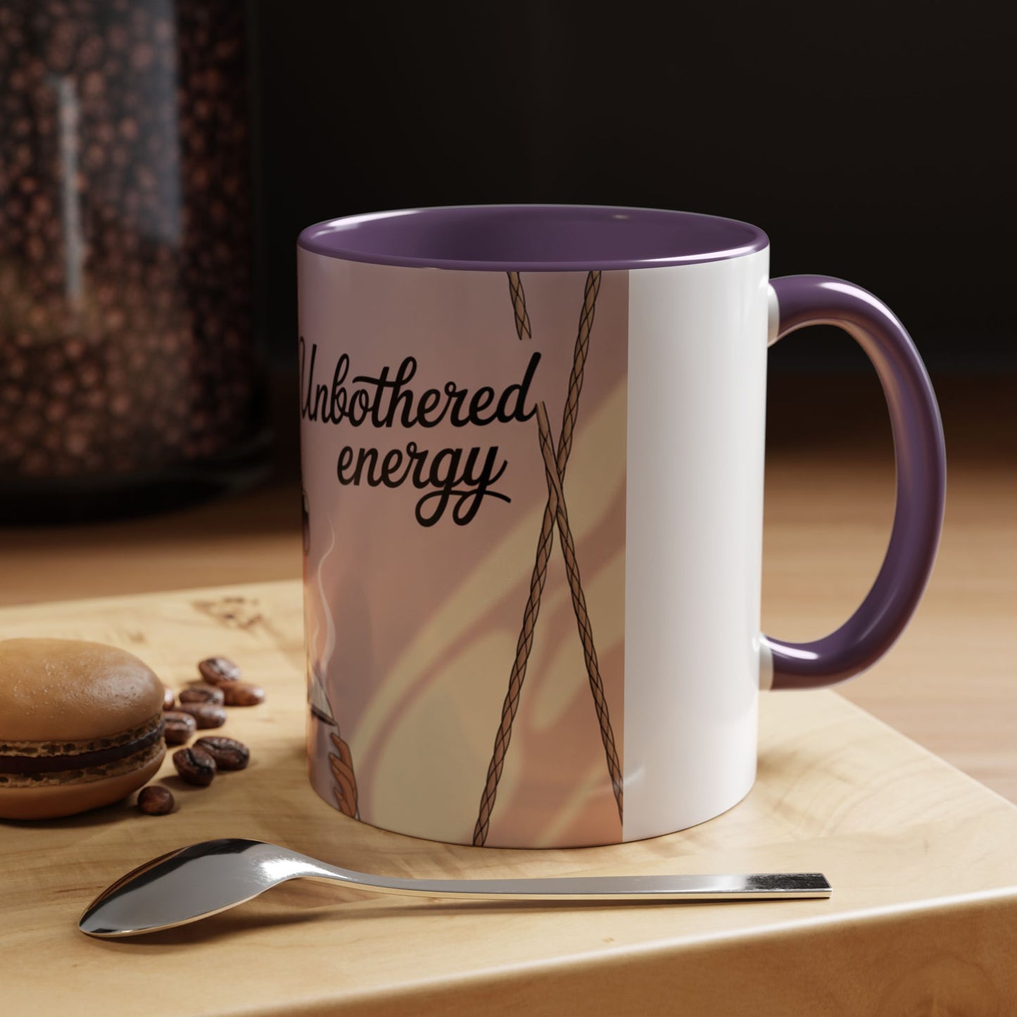Chic Coffee Mug with Unbothered Energy Design, Trendy Mug for Coffee Lovers, Gift for Friends, Inspirational Mug, Everyday Use