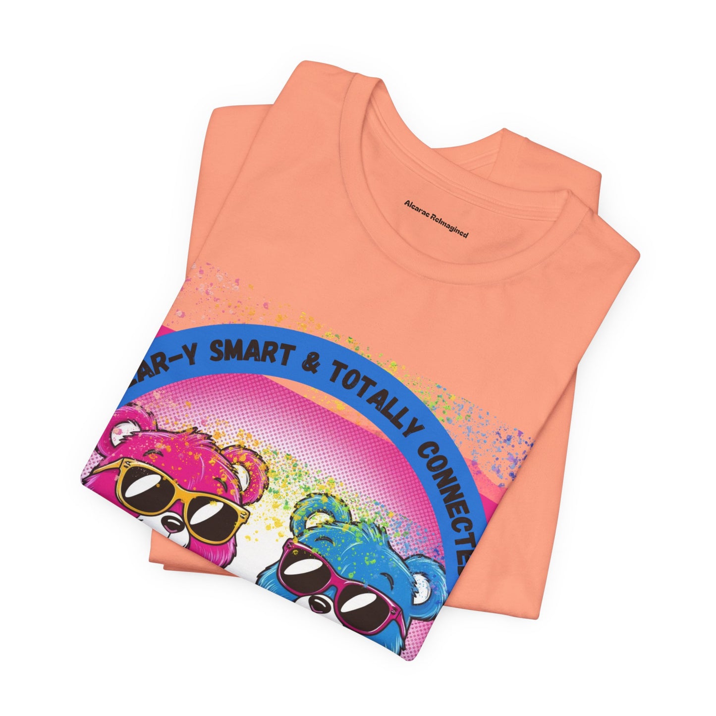 Cool Bear Graphic Tee ,Fun & Smart Unisex Short Sleeve Shirt