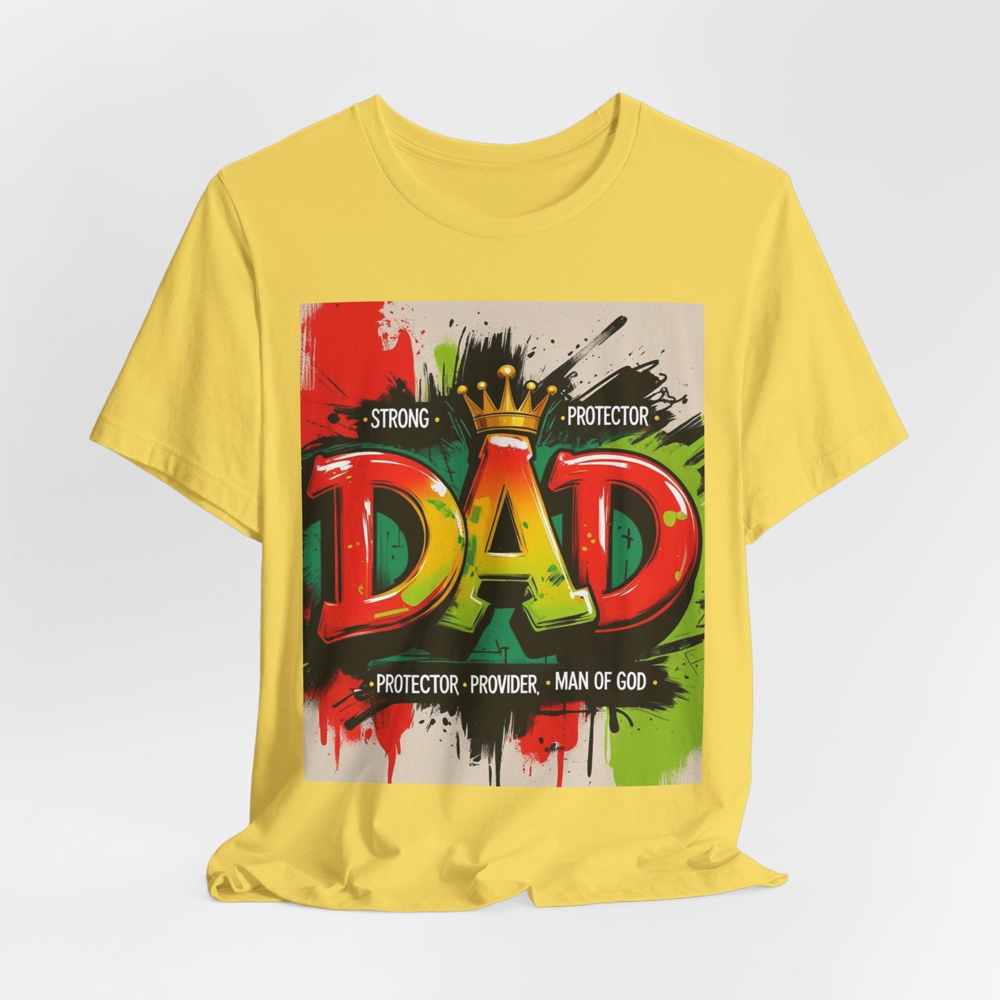 Strong Protector Dad Tee, Father's Day Gift, Dad T-Shirt, Spiritual Dad Shirt, Family Streetwear, Casual Gift for Him