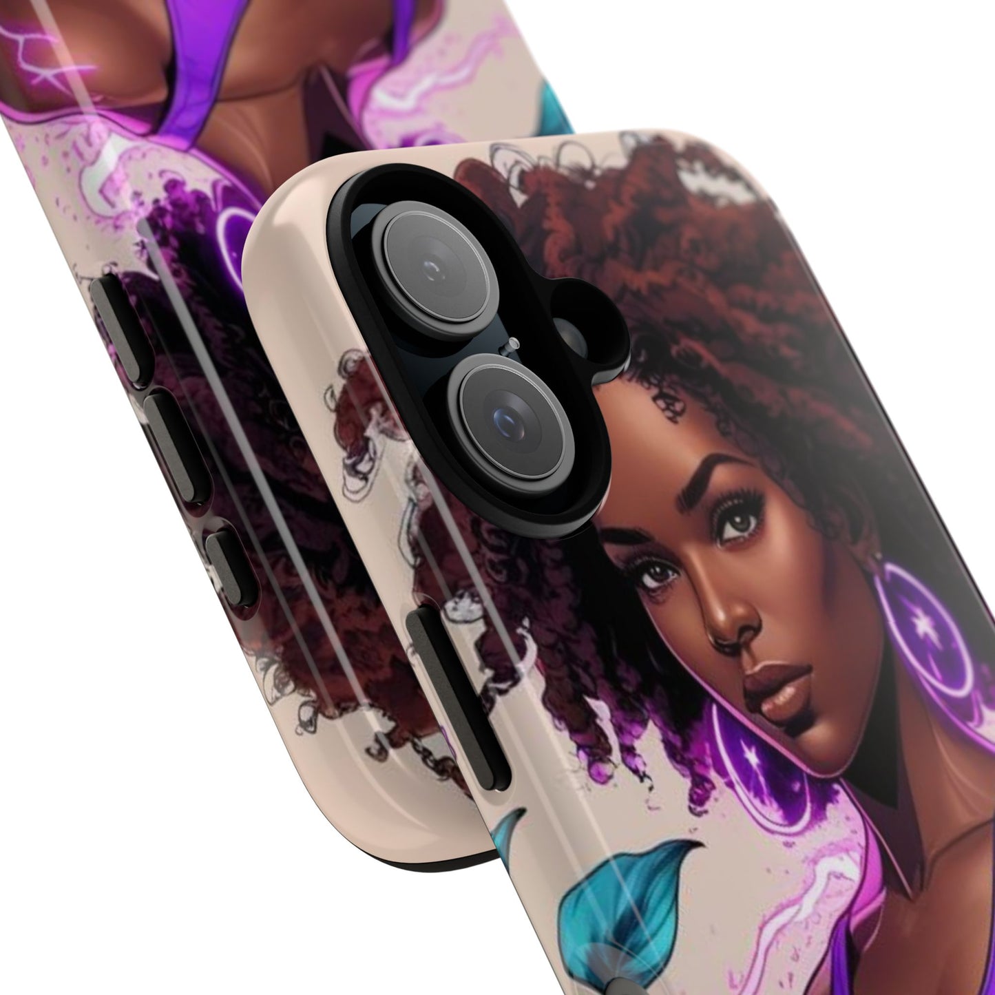 Vibrant Phone Case featuring Empowering Design, Black Woman Art, Floral Phone Accessory, Tough Cases for Gifts, Unique Gift for Her