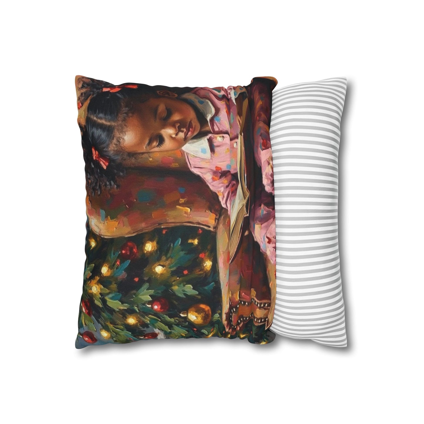 Cozy Holiday Pillowcase, Kids Room Decor, Seasonal Gift, Cute Pillow Cover, Christmas Home Accent, Relaxing Atmosphere