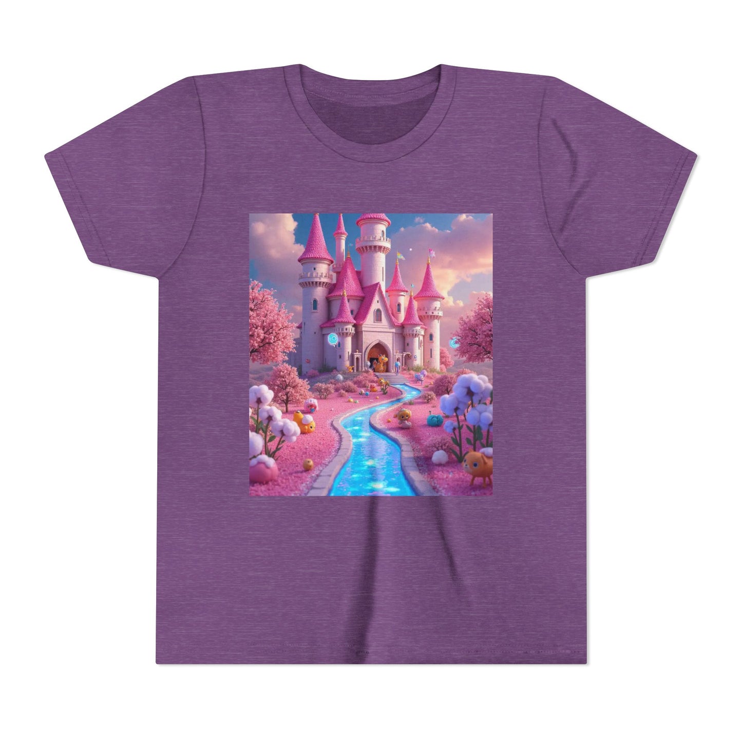 Whimsical Castle Youth Tee, Kids Shirt, Fairy Tale T-Shirt, Magical Kids Apparel, Dreamy Tee, Birthday Gift for Girls