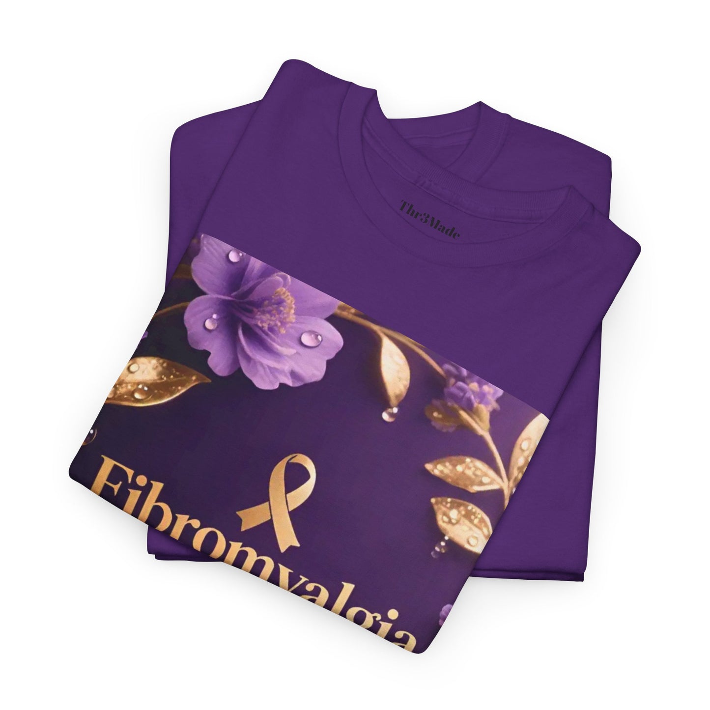 Fibromyalgia Warrior T-Shirt — Purple Ribbon Awareness Tee